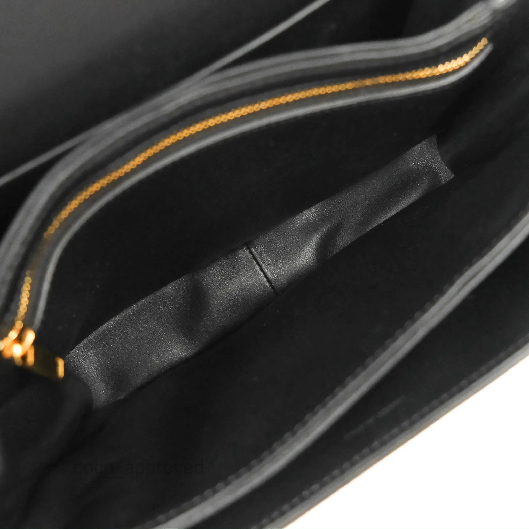 Celine Medium Triomphe Black Shiny Calfskin