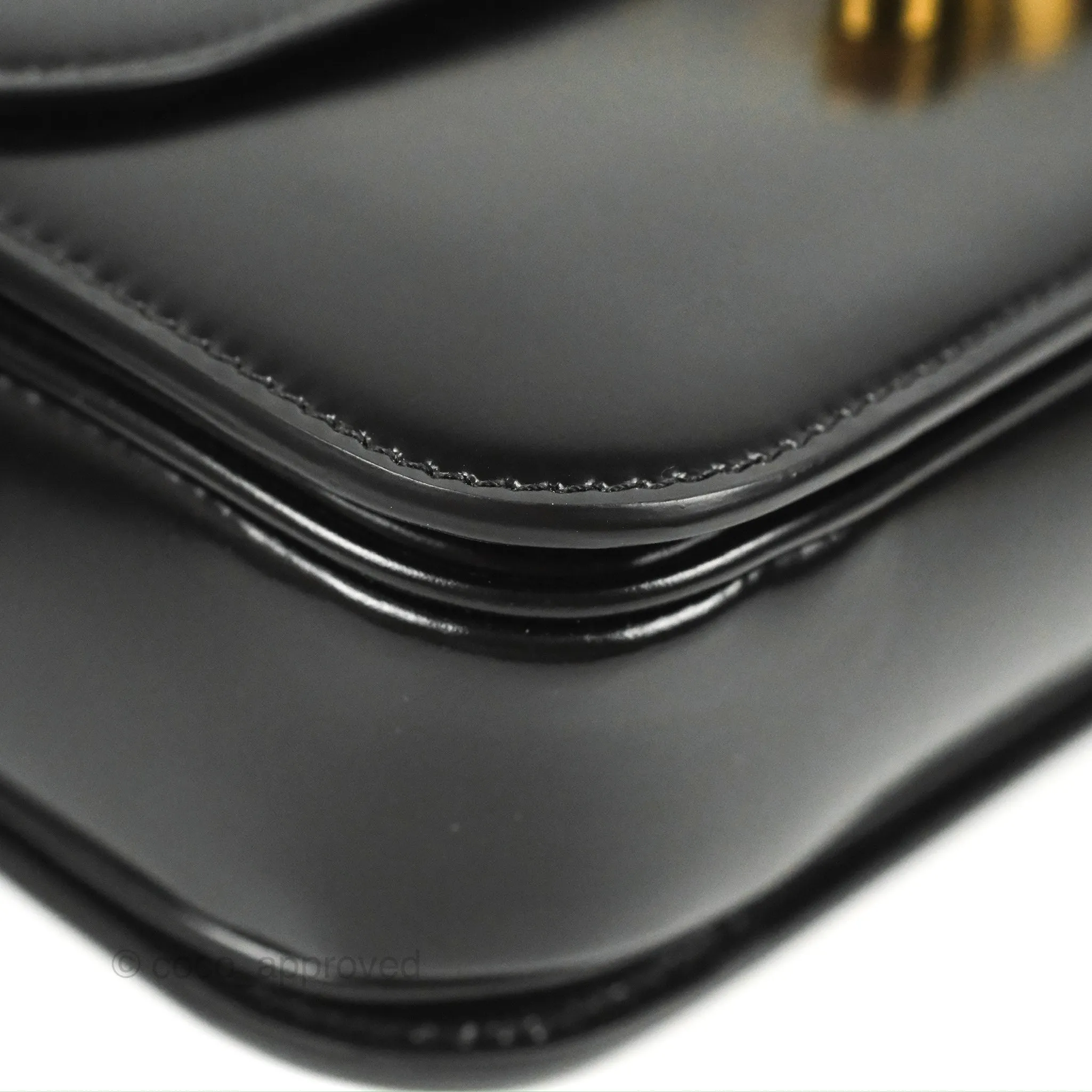 Celine Medium Triomphe Black Shiny Calfskin