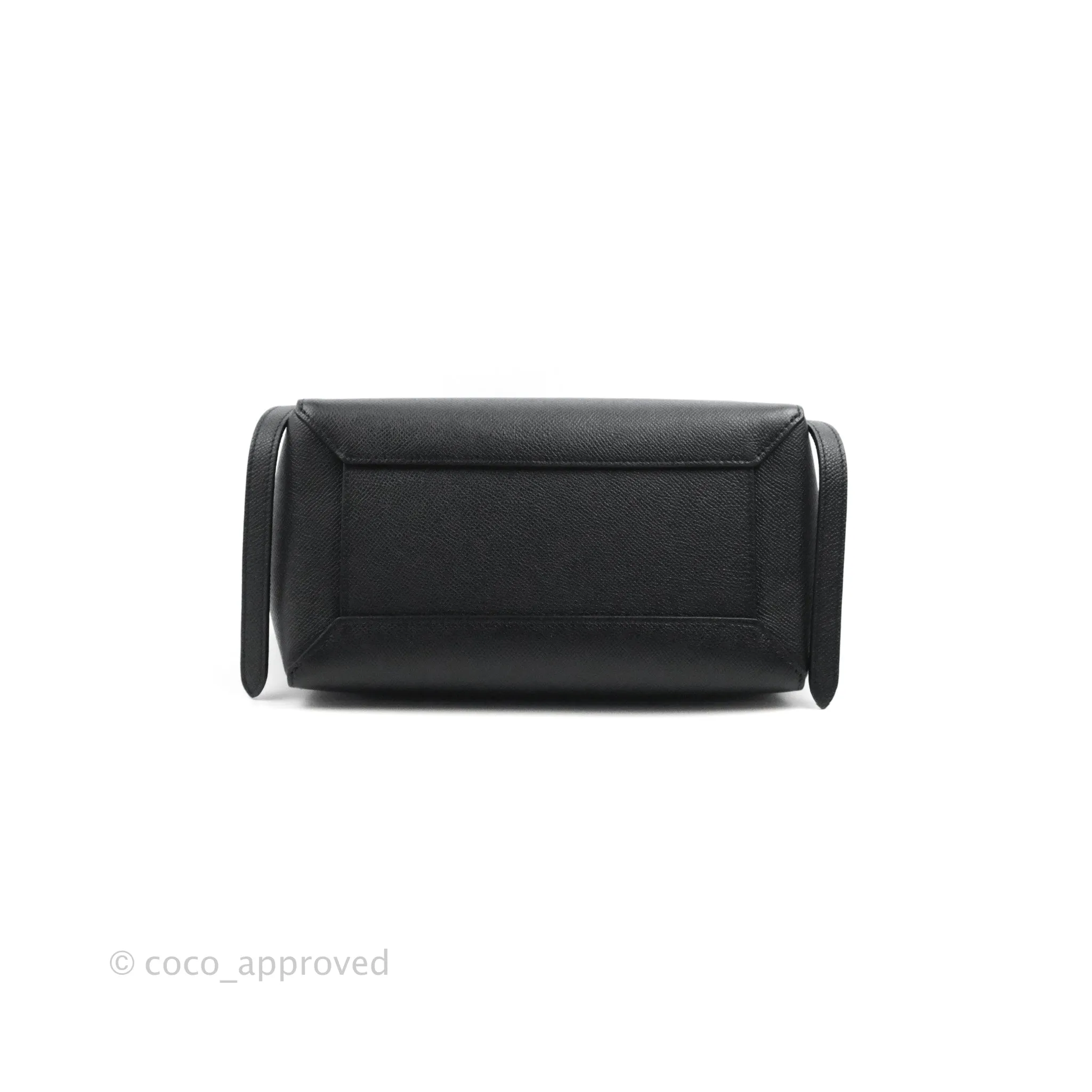 Celine Micro Belt Bag Dark Grey Grained Calfskin Gold Hardware