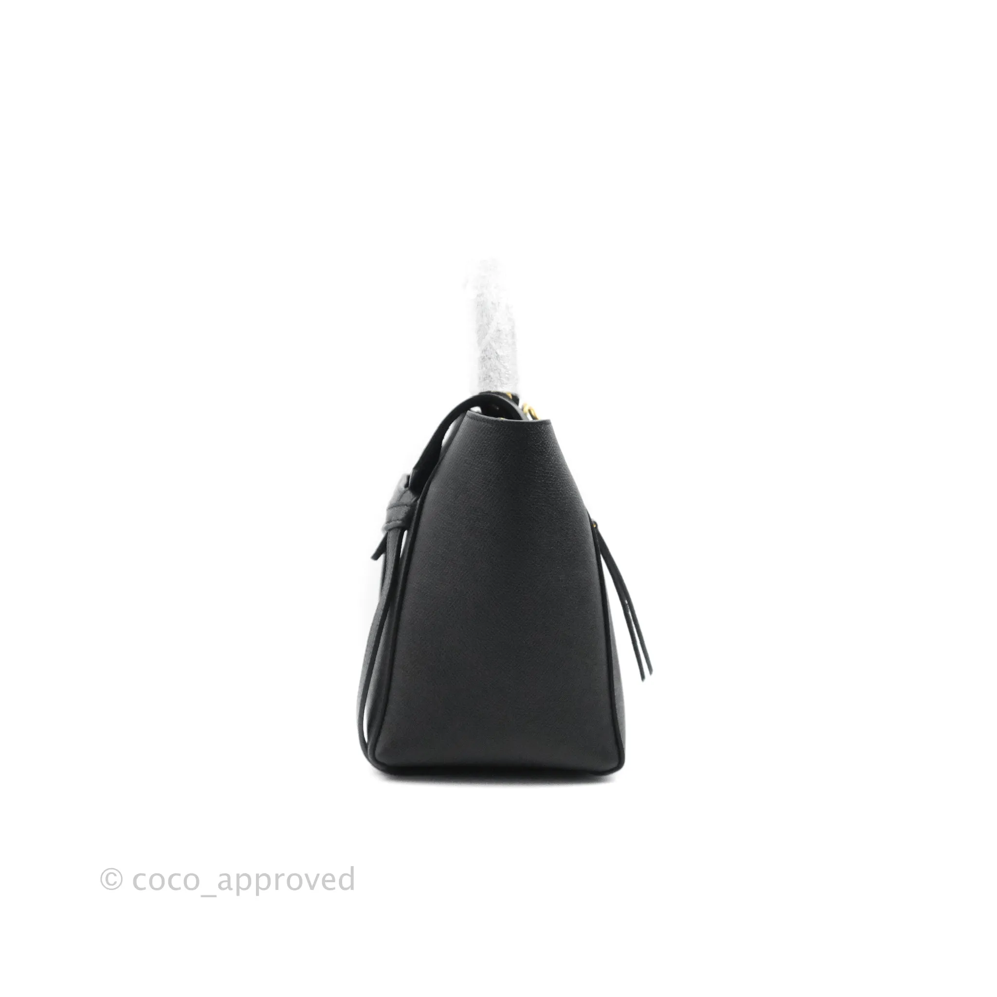 Celine Micro Belt Bag Dark Grey Grained Calfskin Gold Hardware