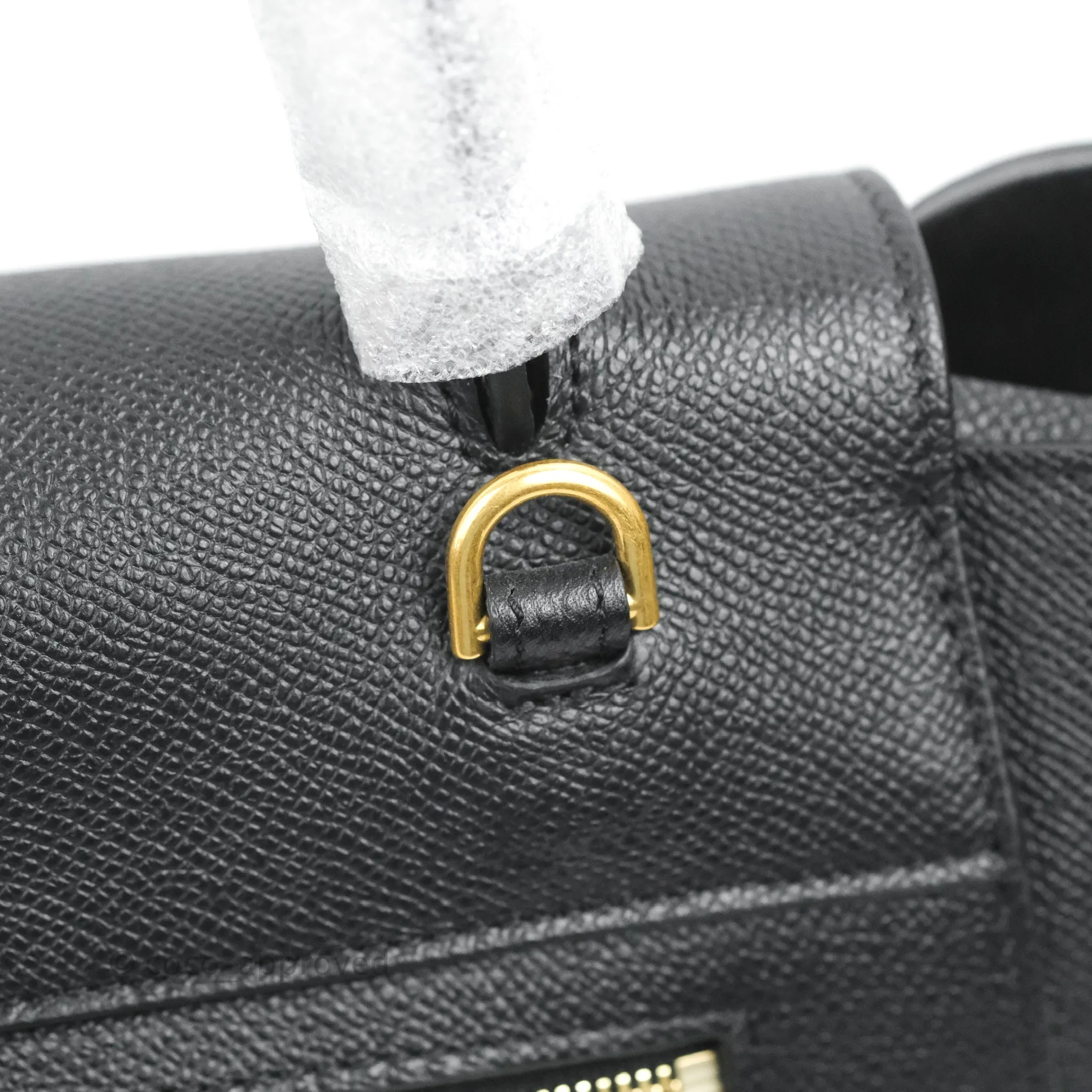 Celine Micro Belt Bag Dark Grey Grained Calfskin Gold Hardware