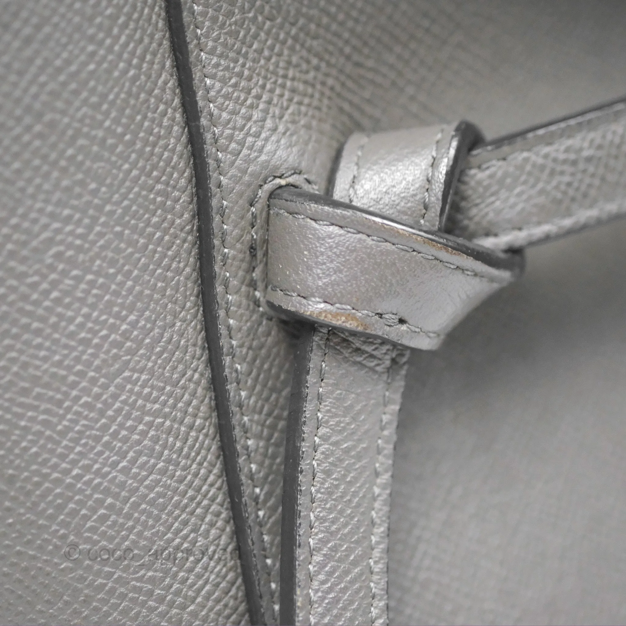 Celine Micro Belt Bag Grey Grained Calfskin Gold Hardware