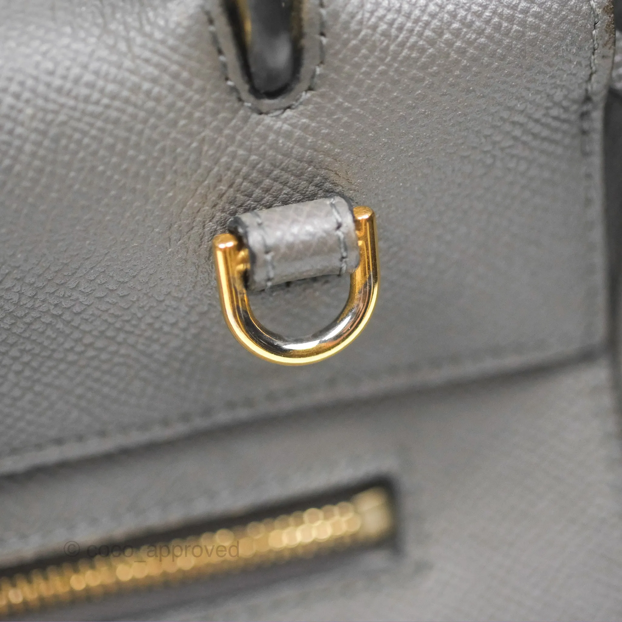 Celine Micro Belt Bag Grey Grained Calfskin Gold Hardware