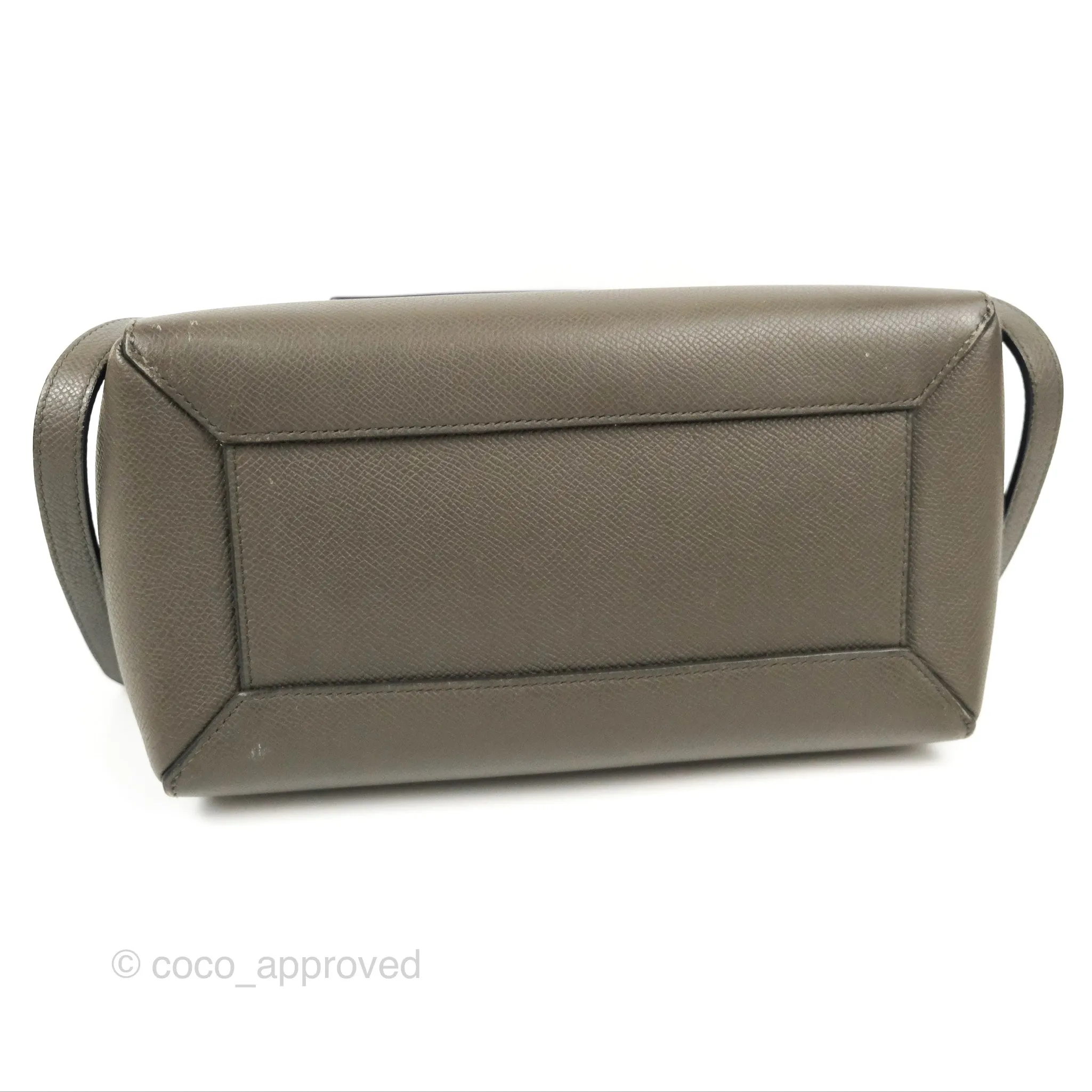 Celine Micro Belt Bag Grey Grained Calfskin Gold Hardware