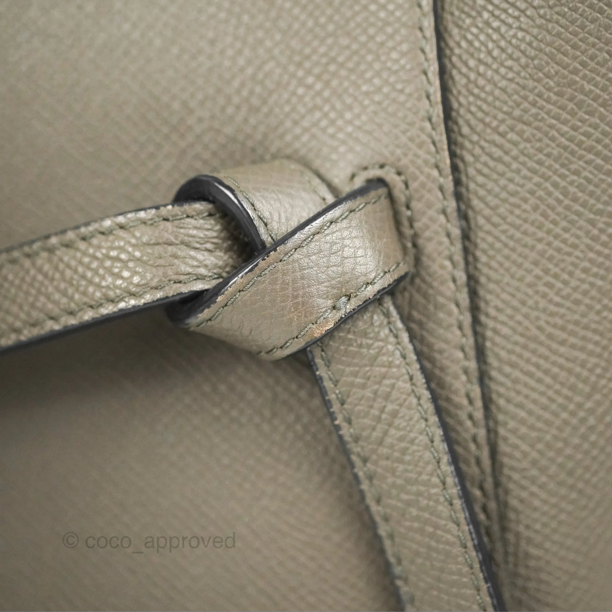 Celine Micro Belt Bag Grey Grained Calfskin Gold Hardware