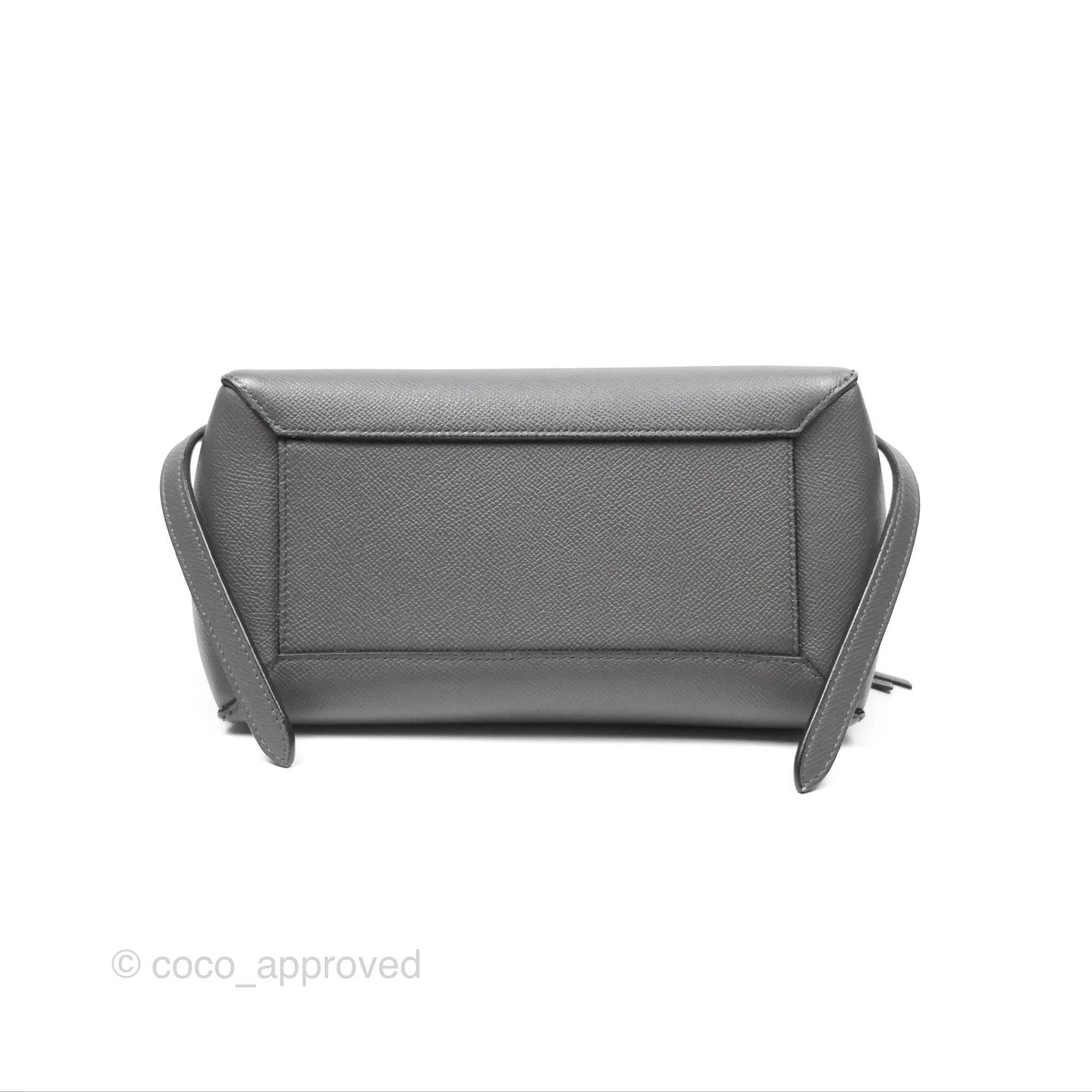 Celine Micro Belt Bag Grey Grained Calfskin Gold Hardware