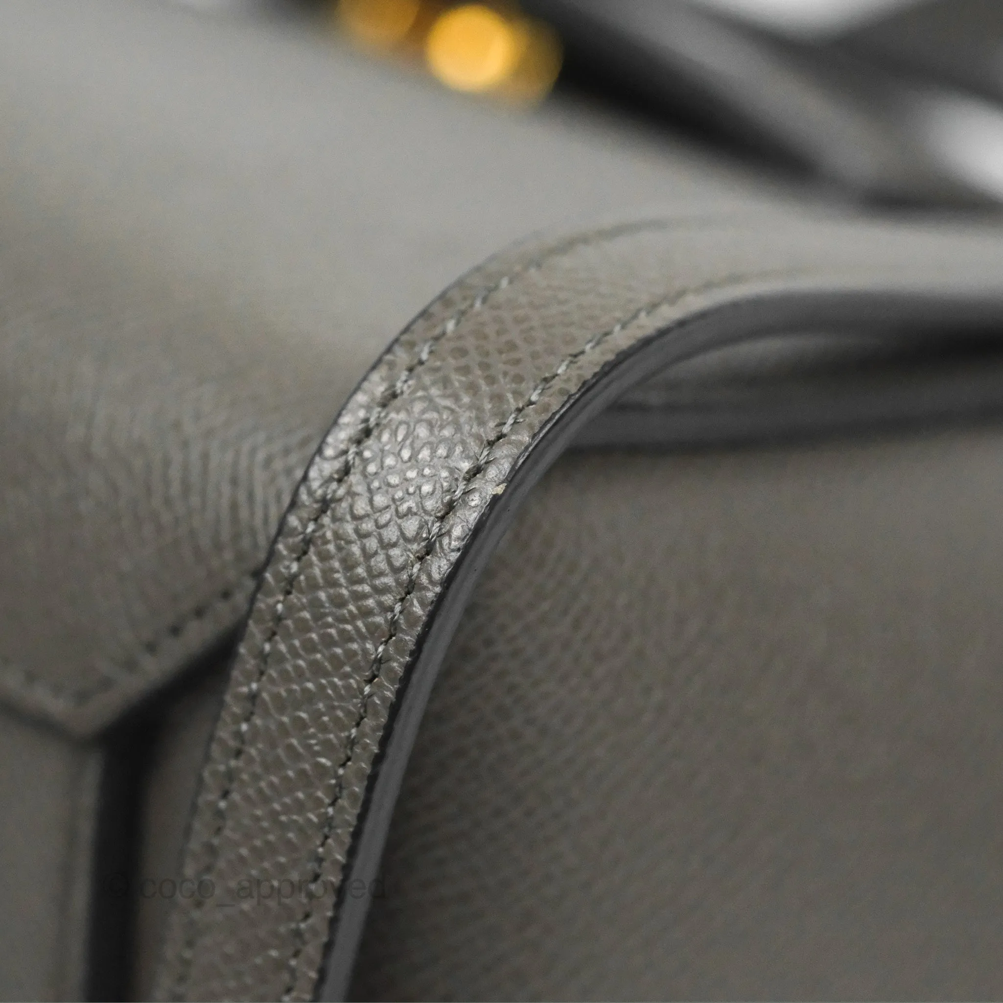 Celine Micro Belt Bag Grey Grained Calfskin Gold Hardware