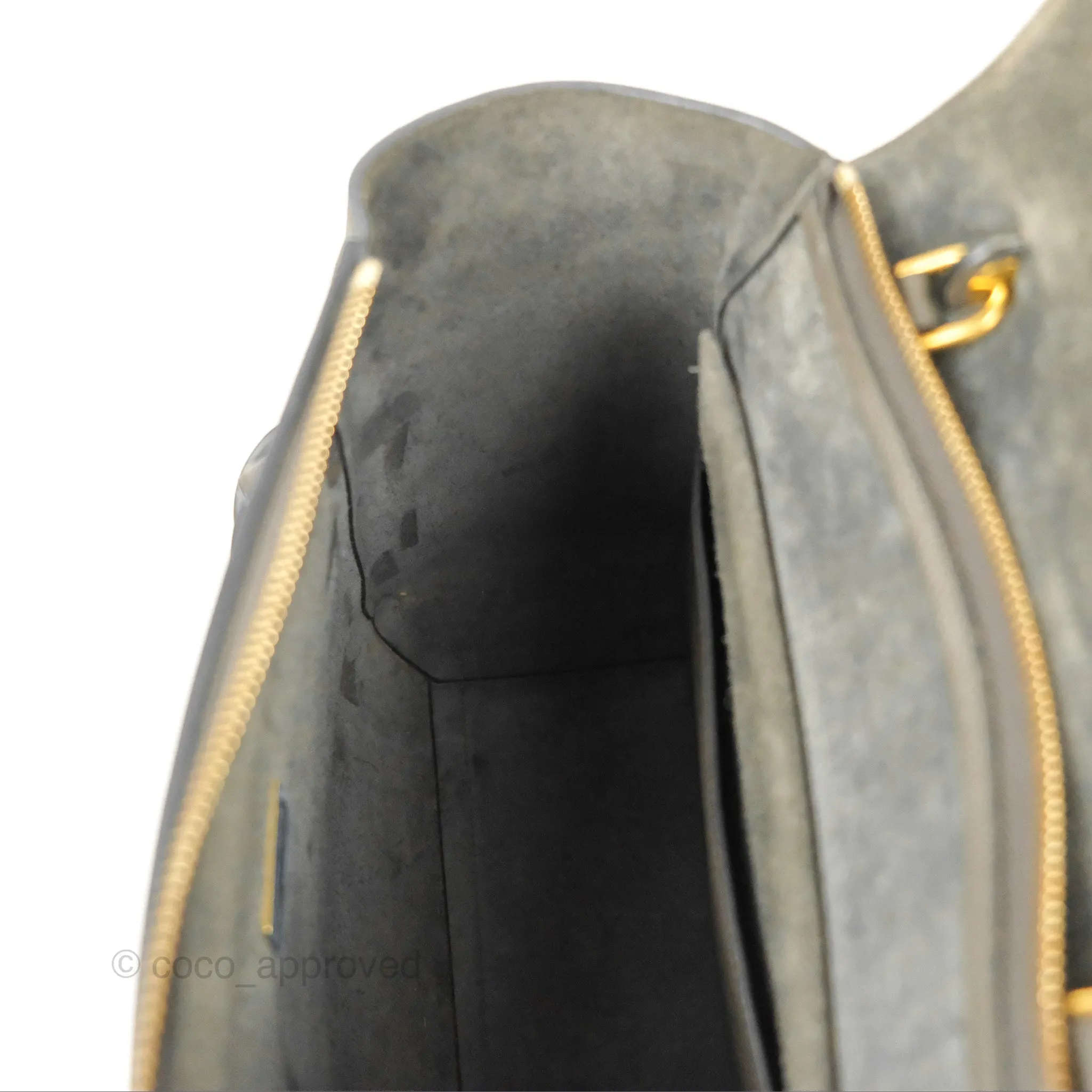 Celine Micro Belt Bag Grey Grained Calfskin Gold Hardware