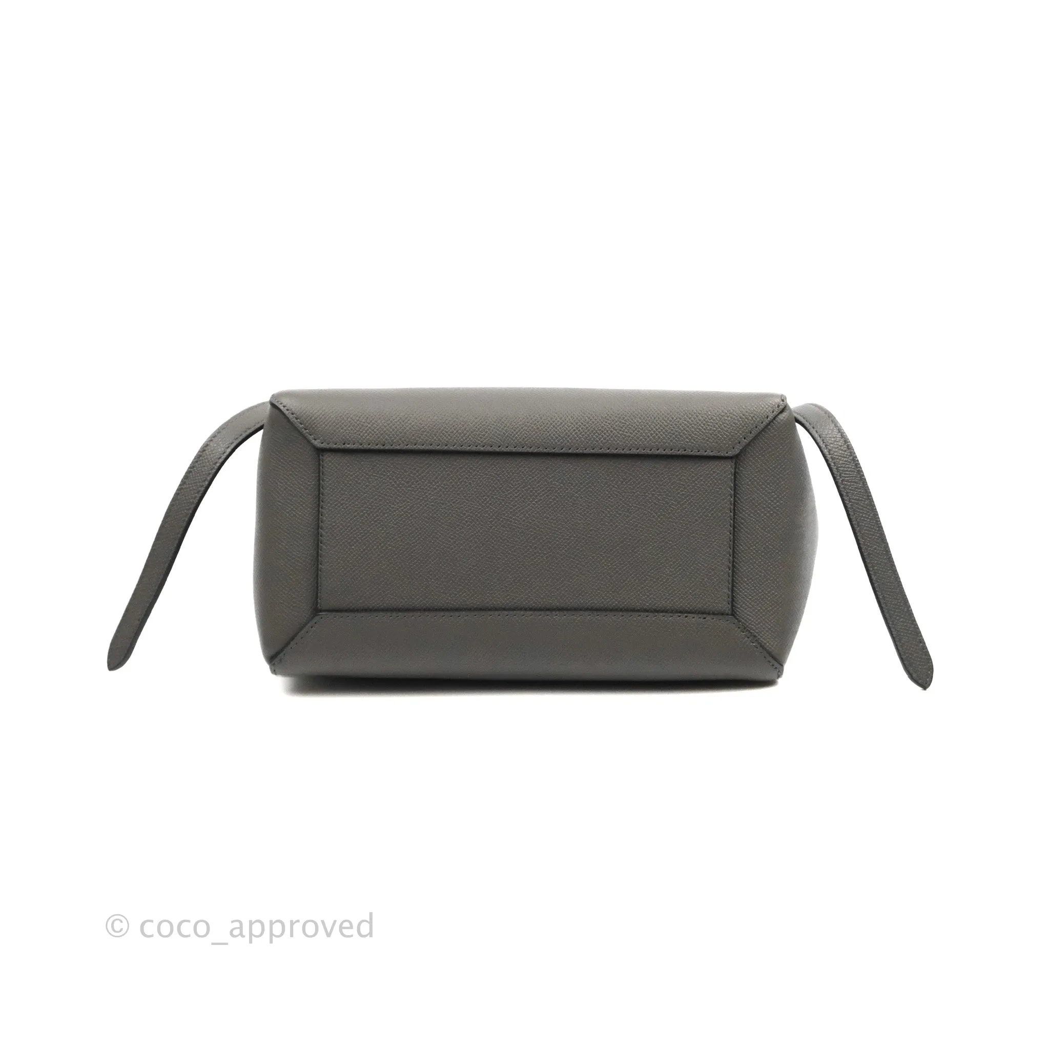 Celine Micro Belt Bag Grey Grained Calfskin Gold Hardware