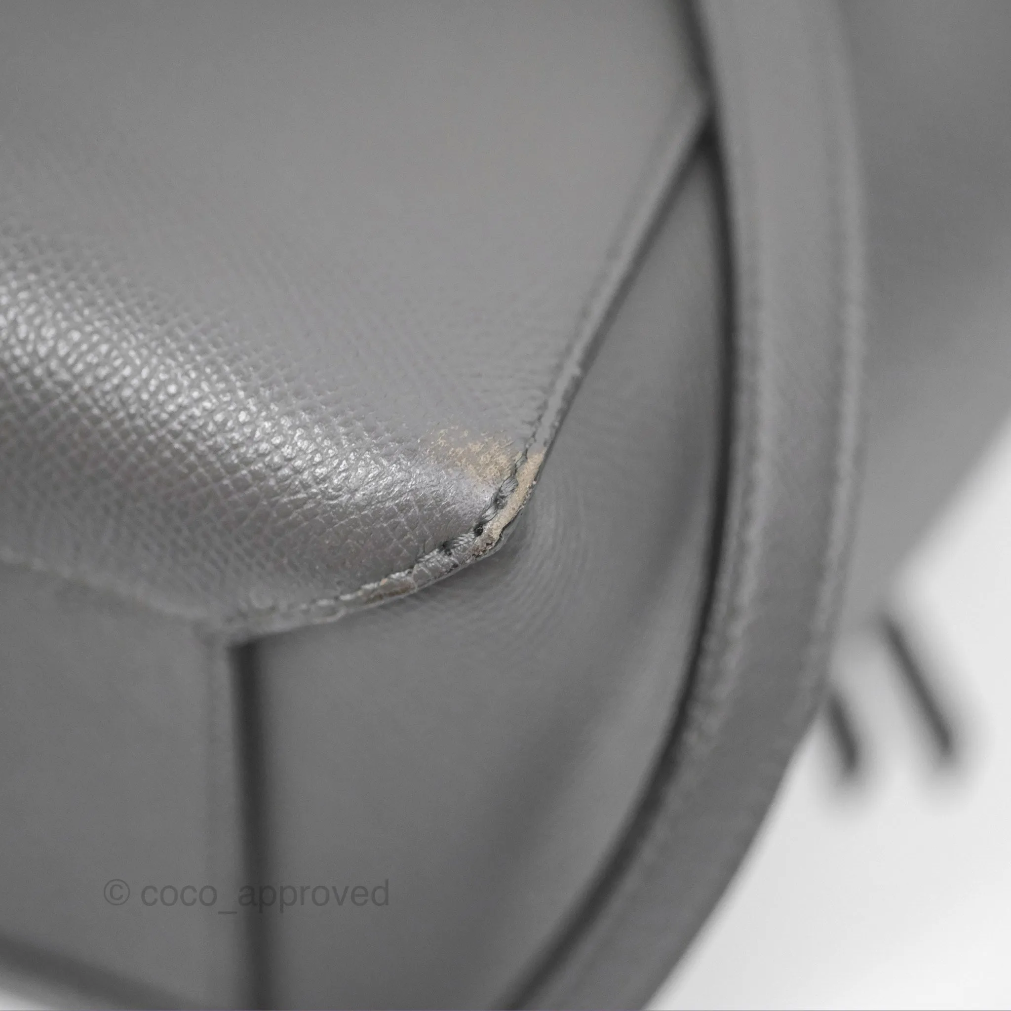 Celine Micro Belt Bag Grey Grained Calfskin Gold Hardware