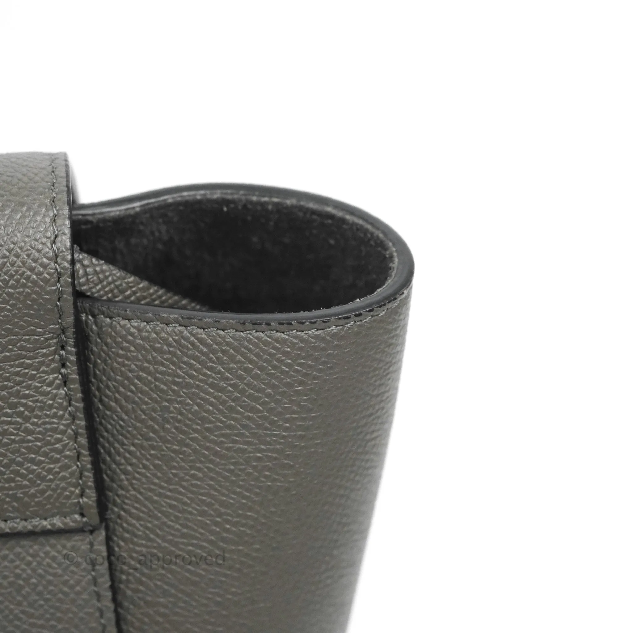 Celine Micro Belt Bag Grey Grained Calfskin Gold Hardware