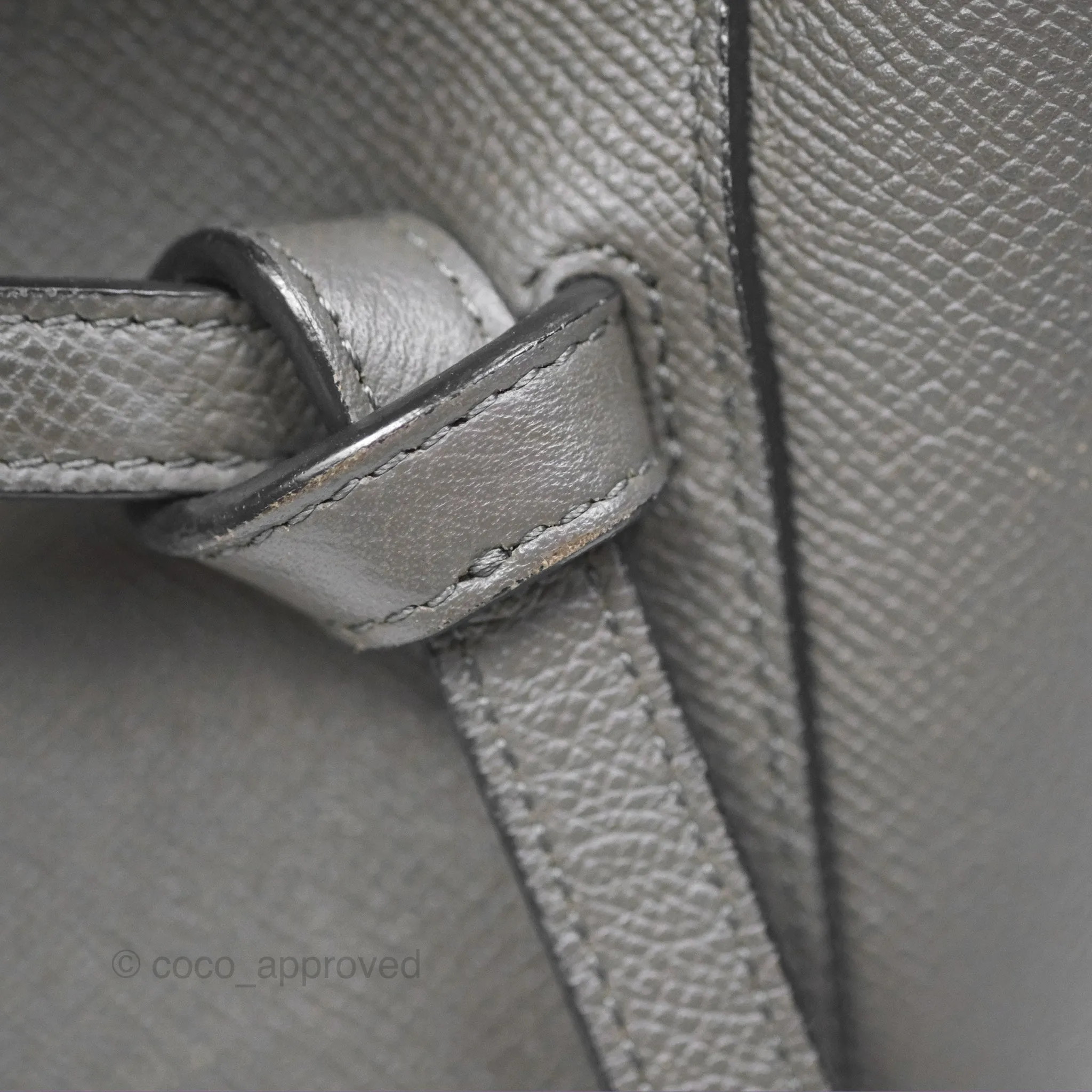 Celine Micro Belt Bag Grey Grained Calfskin Gold Hardware