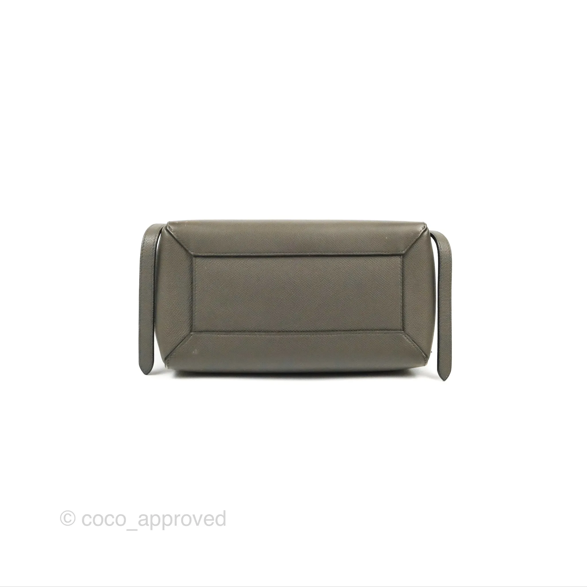 Celine Micro Belt Bag Grey Grained Calfskin Gold Hardware