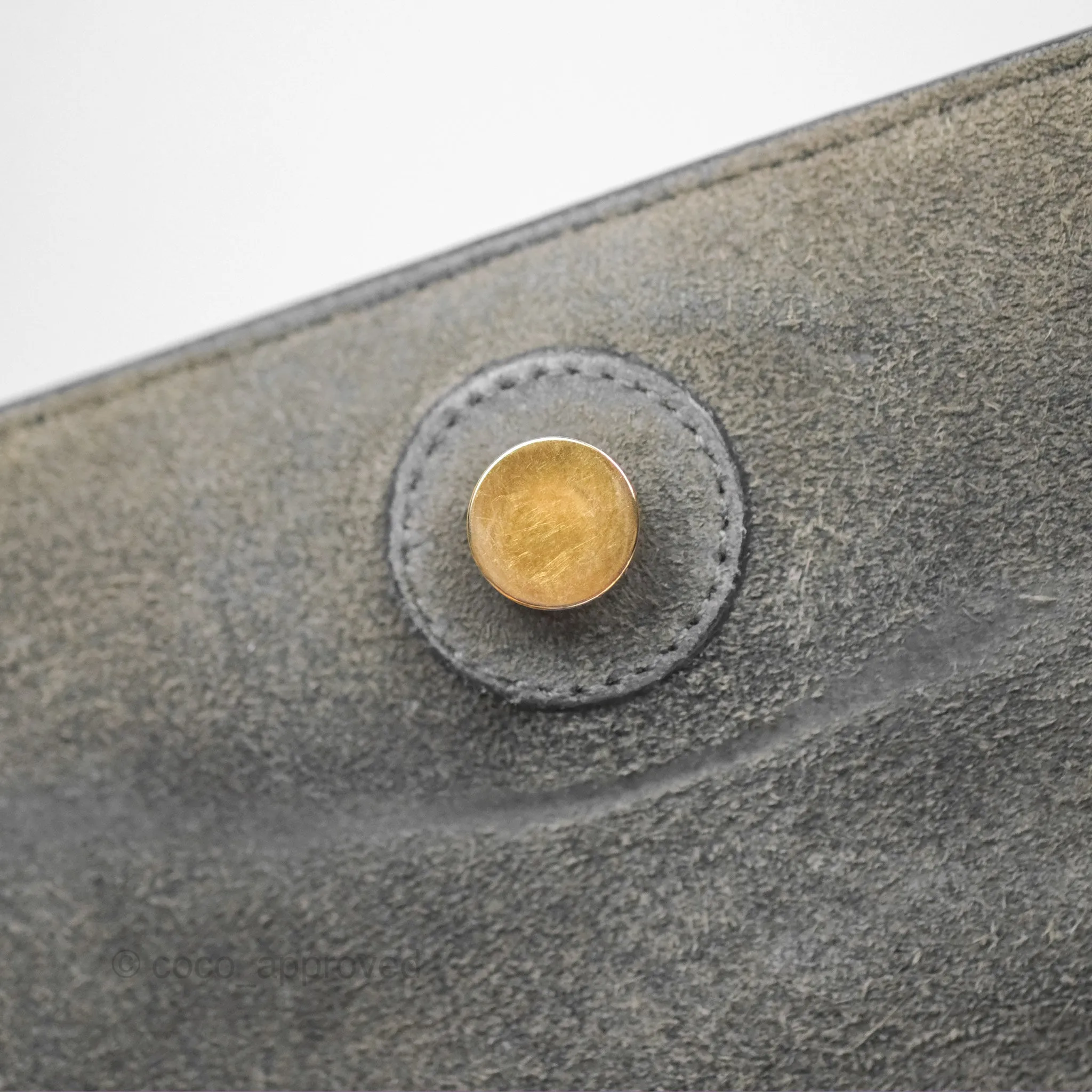 Celine Micro Belt Bag Grey Grained Calfskin Gold Hardware