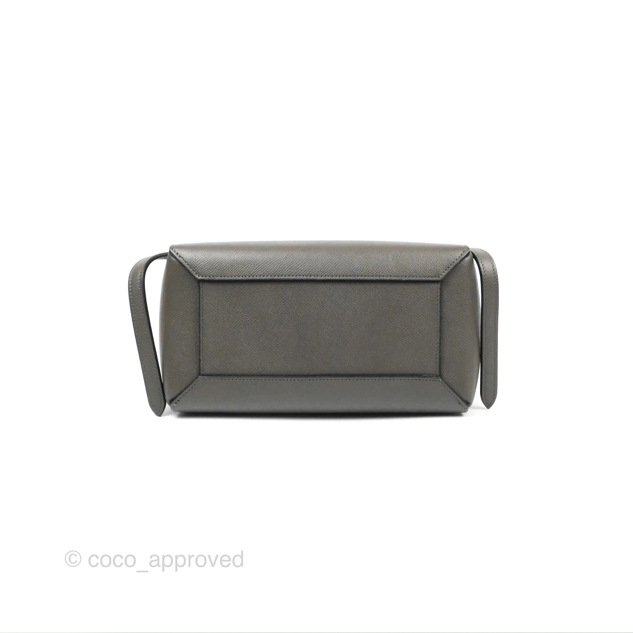 Celine Micro Belt Bag Grey Grained Calfskin Gold Hardware