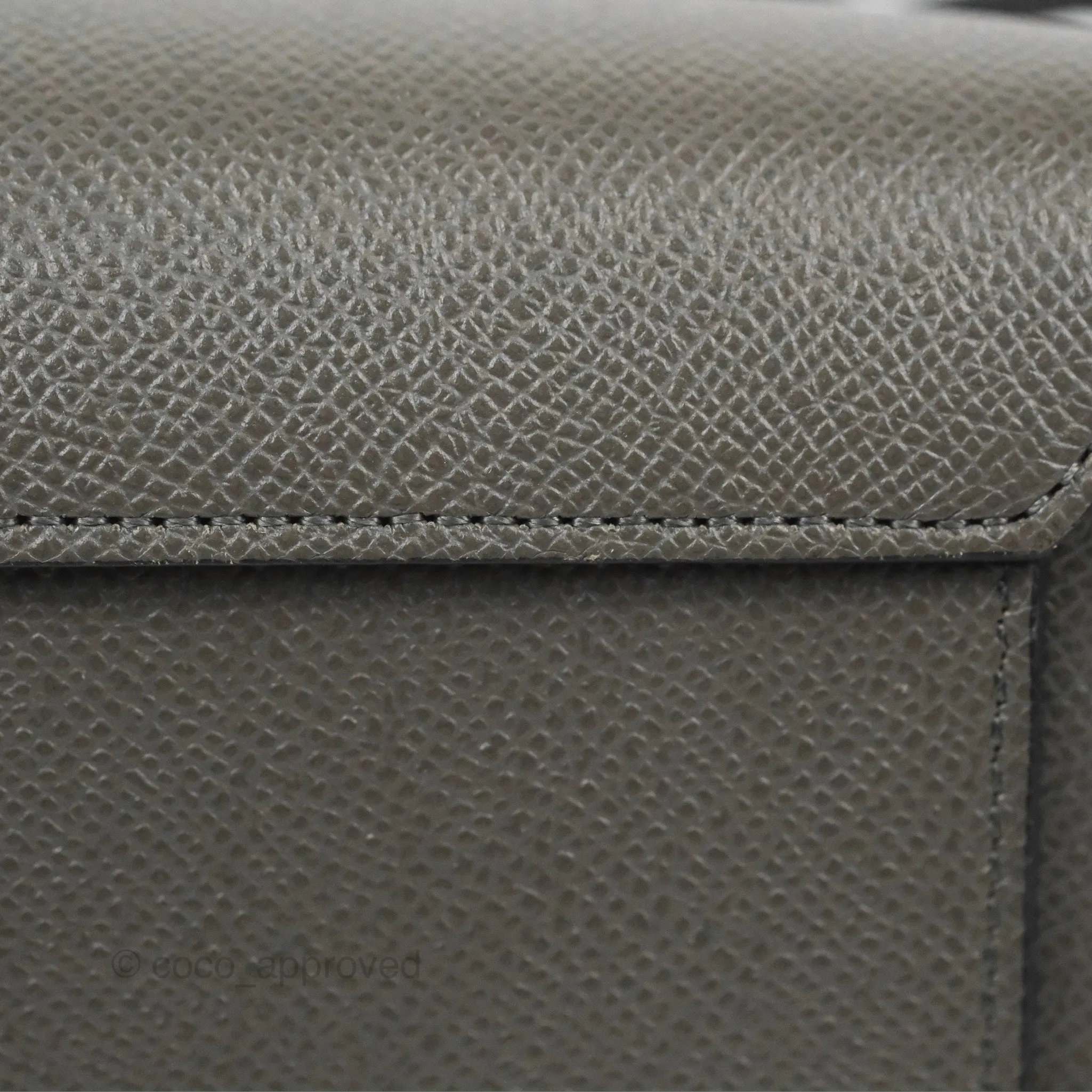 Celine Micro Belt Bag Grey Grained Calfskin Gold Hardware