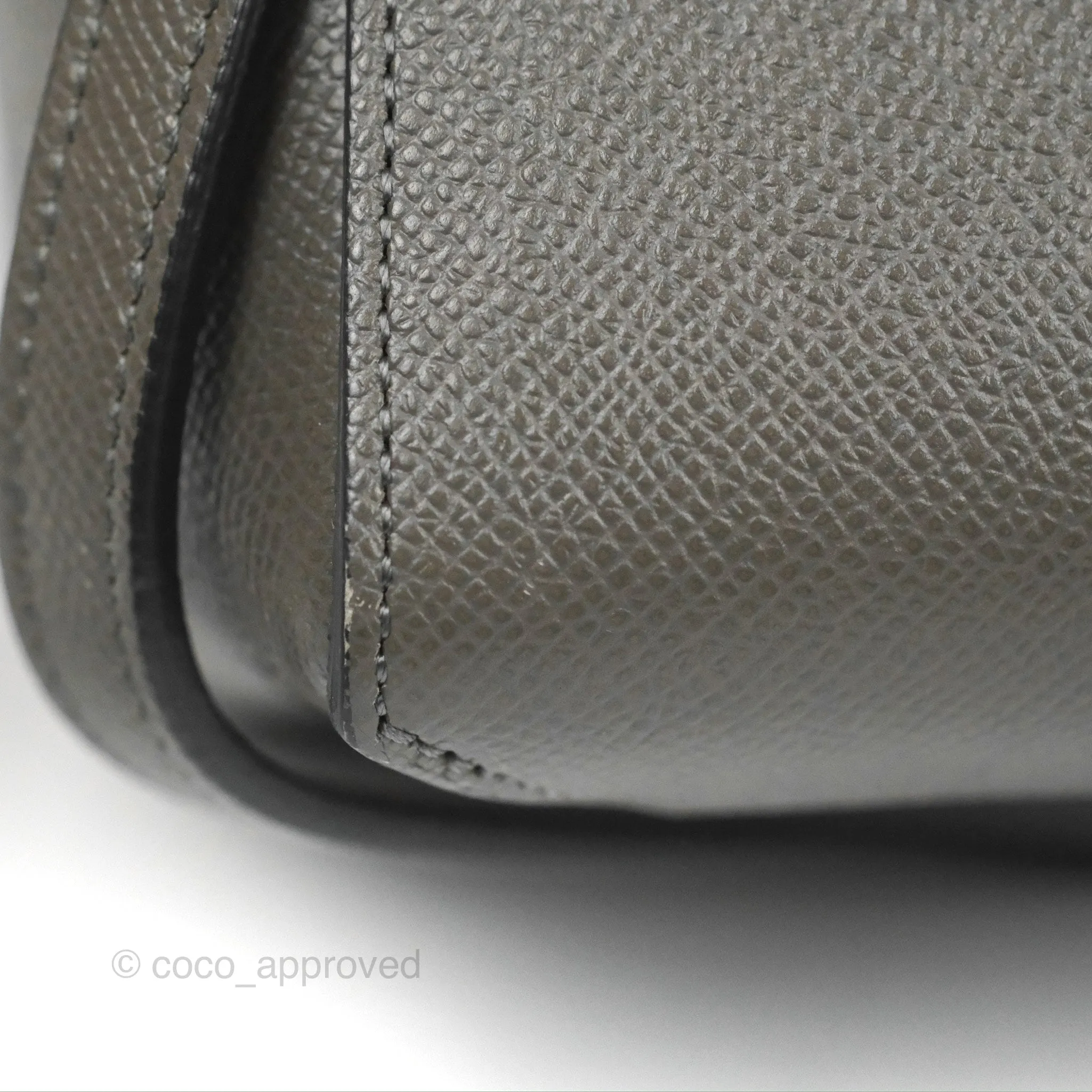 Celine Micro Belt Bag Grey Grained Calfskin Gold Hardware