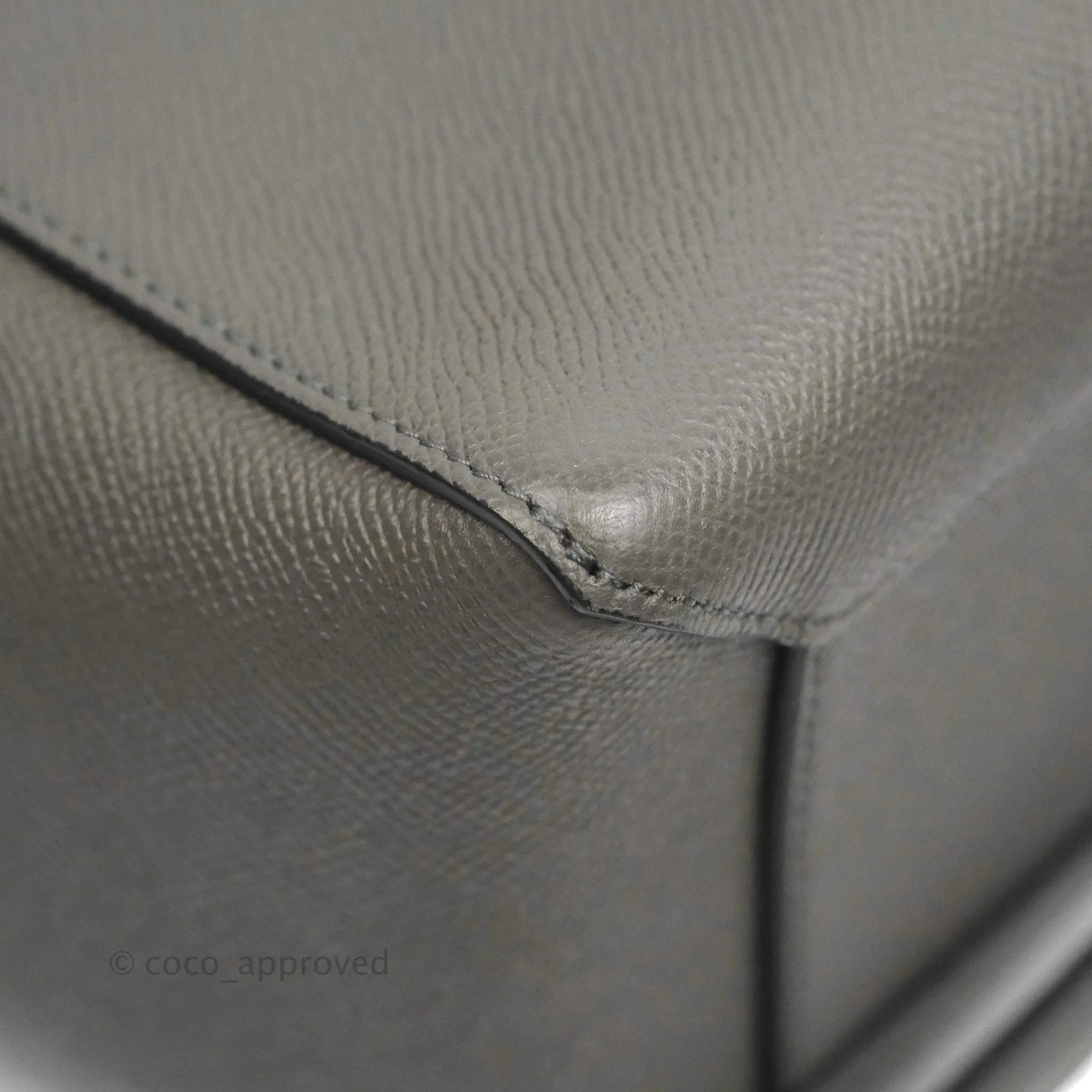 Celine Micro Belt Bag Grey Grained Calfskin Gold Hardware