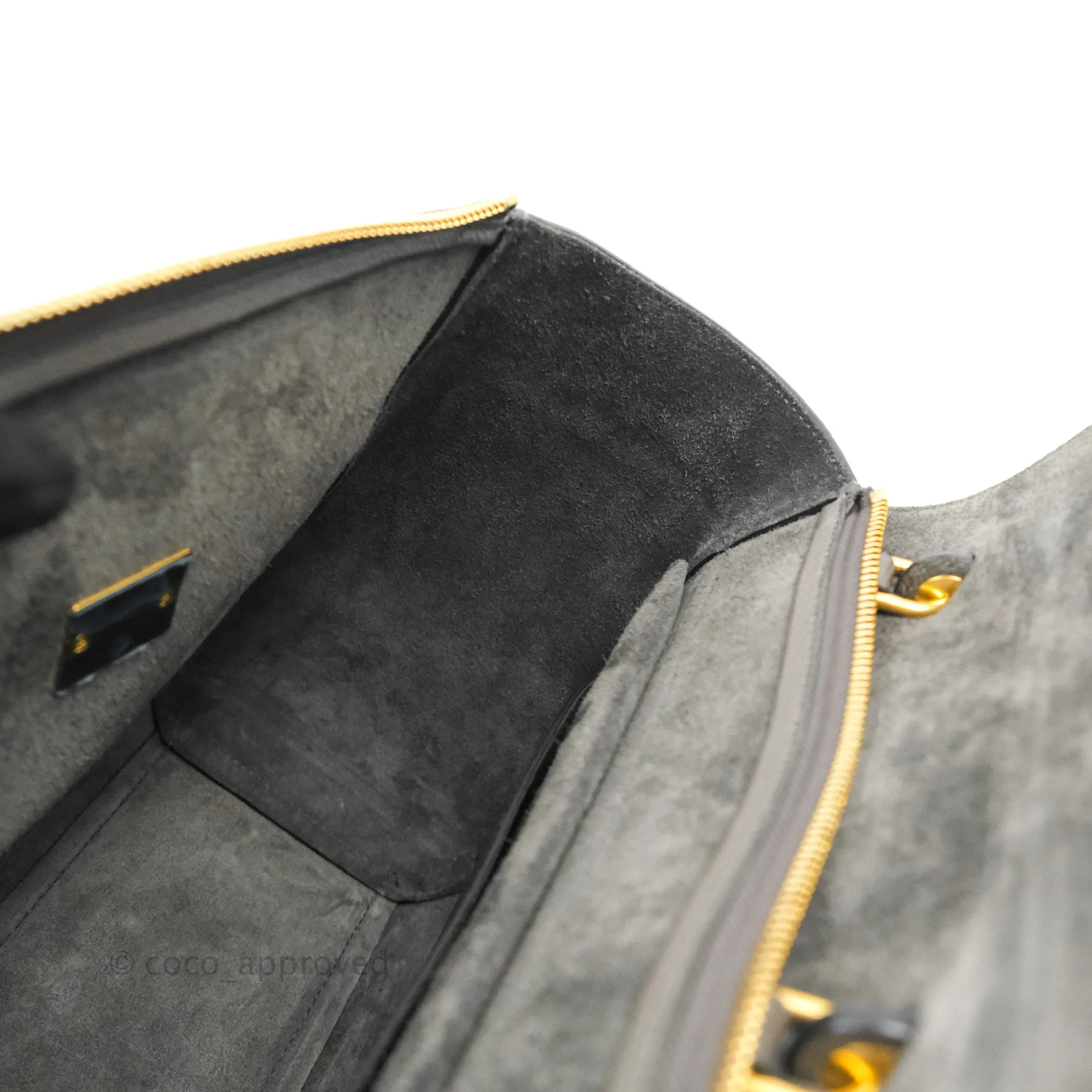 Celine Micro Belt Bag Grey Grained Calfskin Gold Hardware