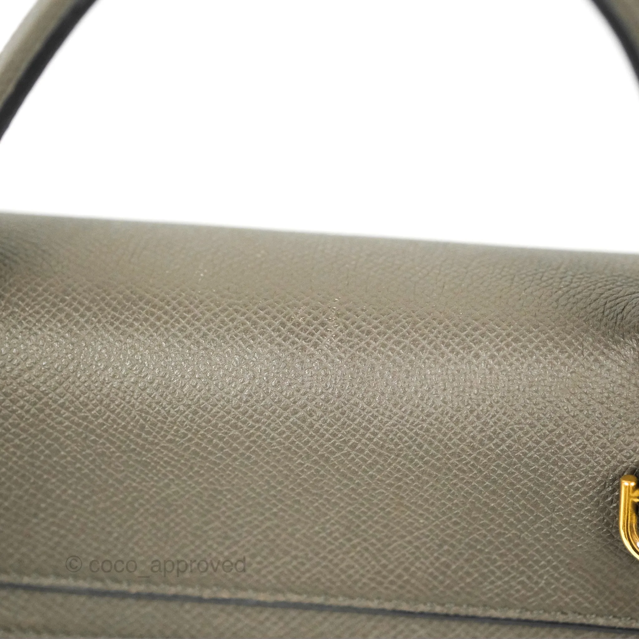 Celine Micro Belt Bag Grey Grained Calfskin Gold Hardware