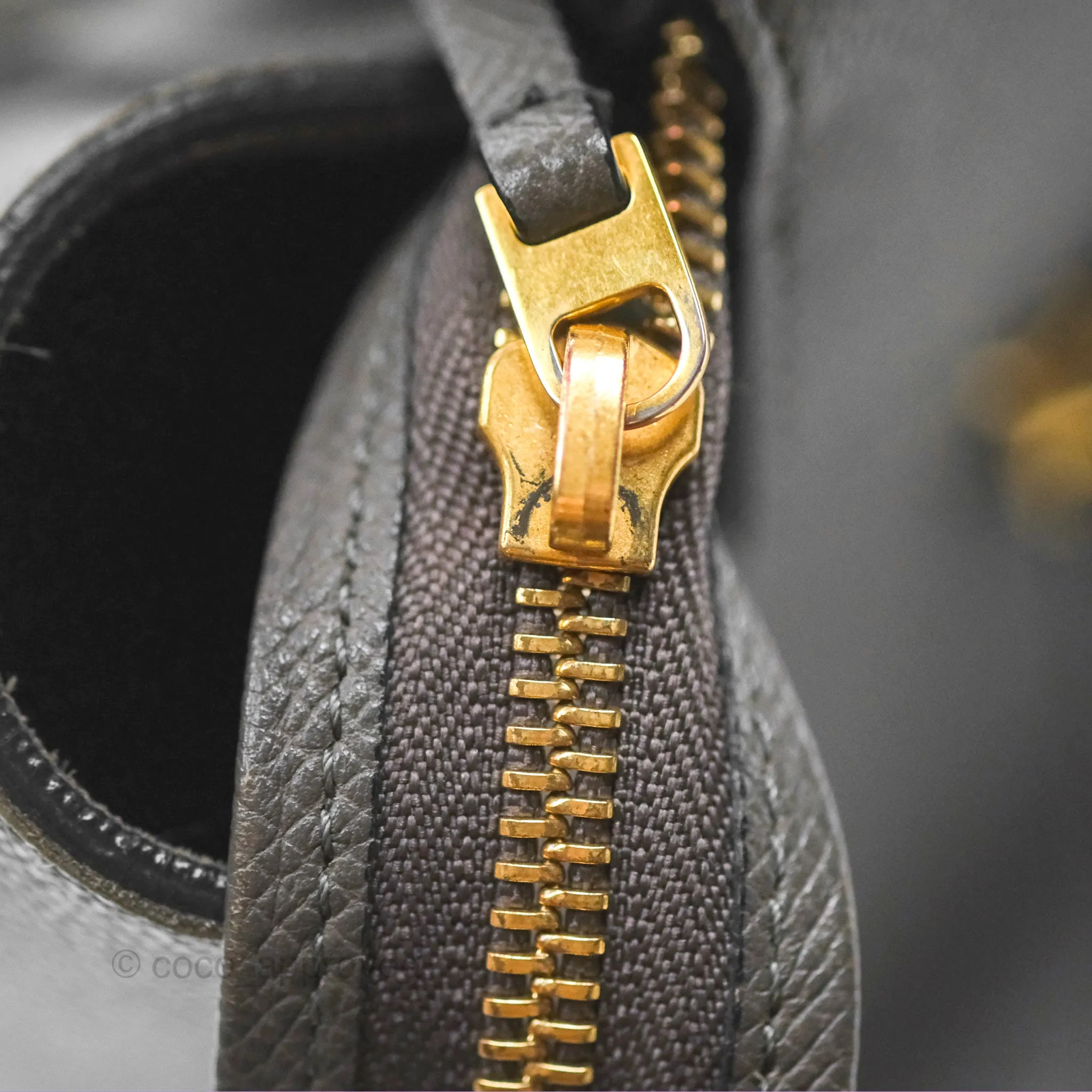 Celine Micro Belt Bag Grey Grained Calfskin Gold Hardware