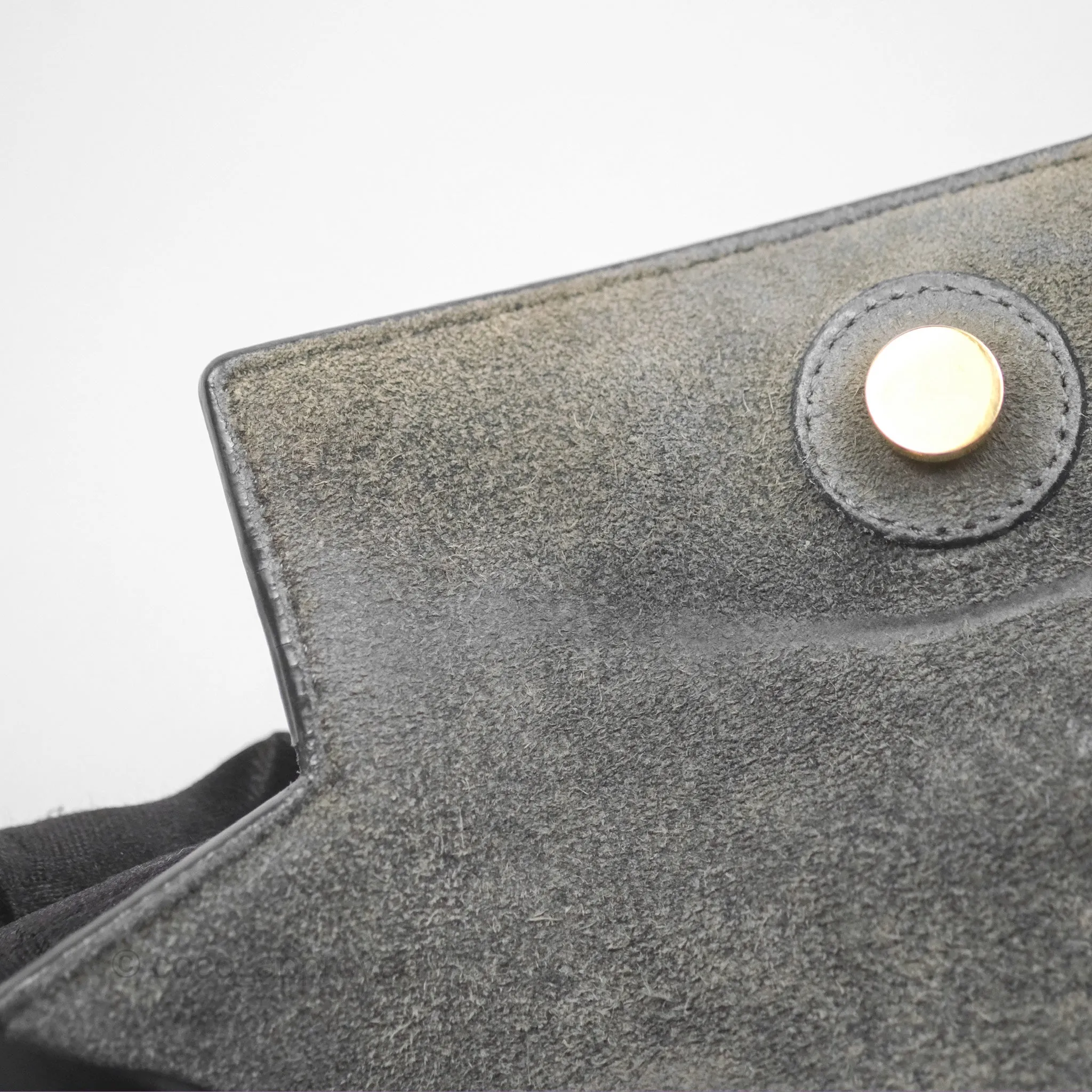 Celine Micro Belt Bag Grey Grained Calfskin Gold Hardware