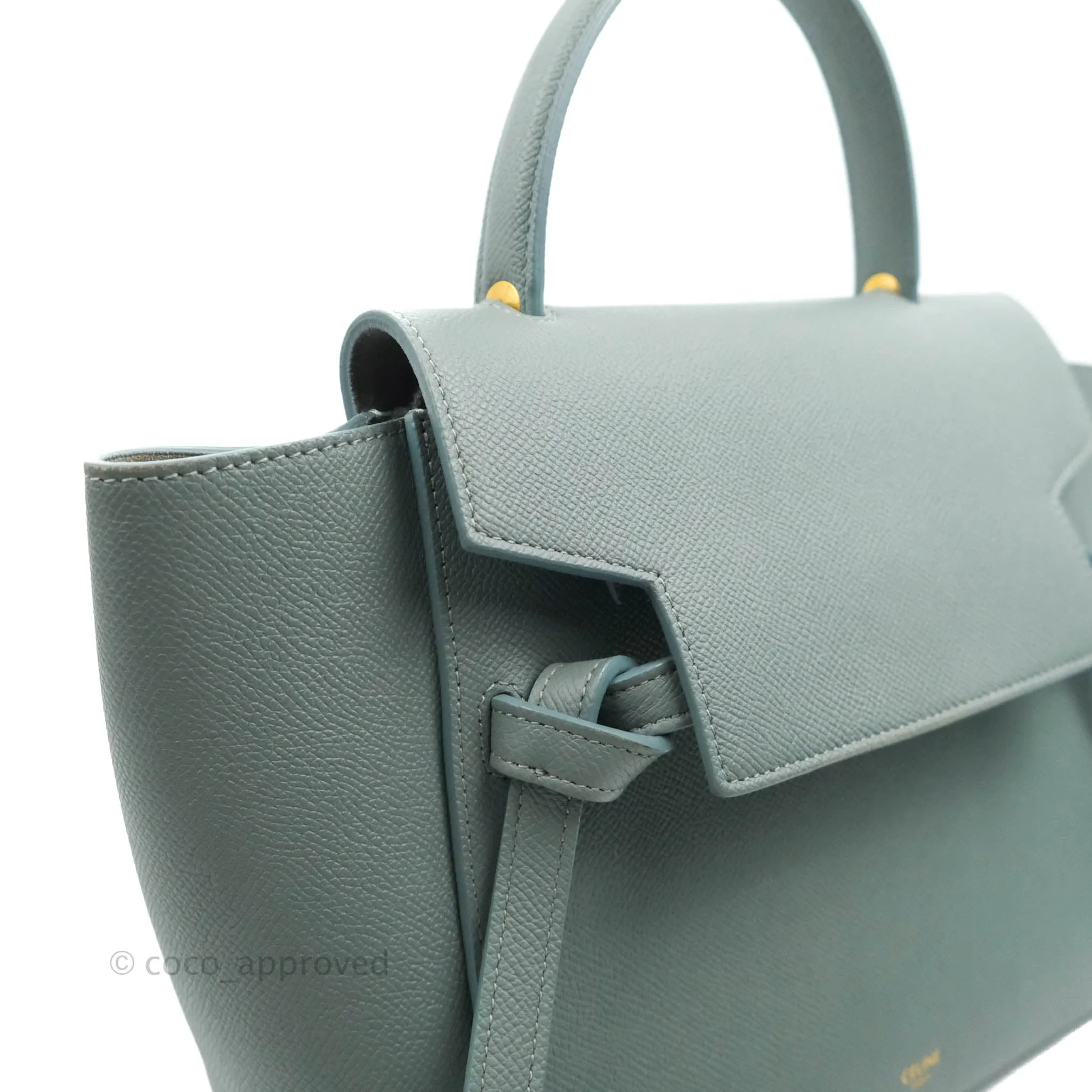Celine Micro Belt Bag Light Blue Grained Calfskin Gold Hardware
