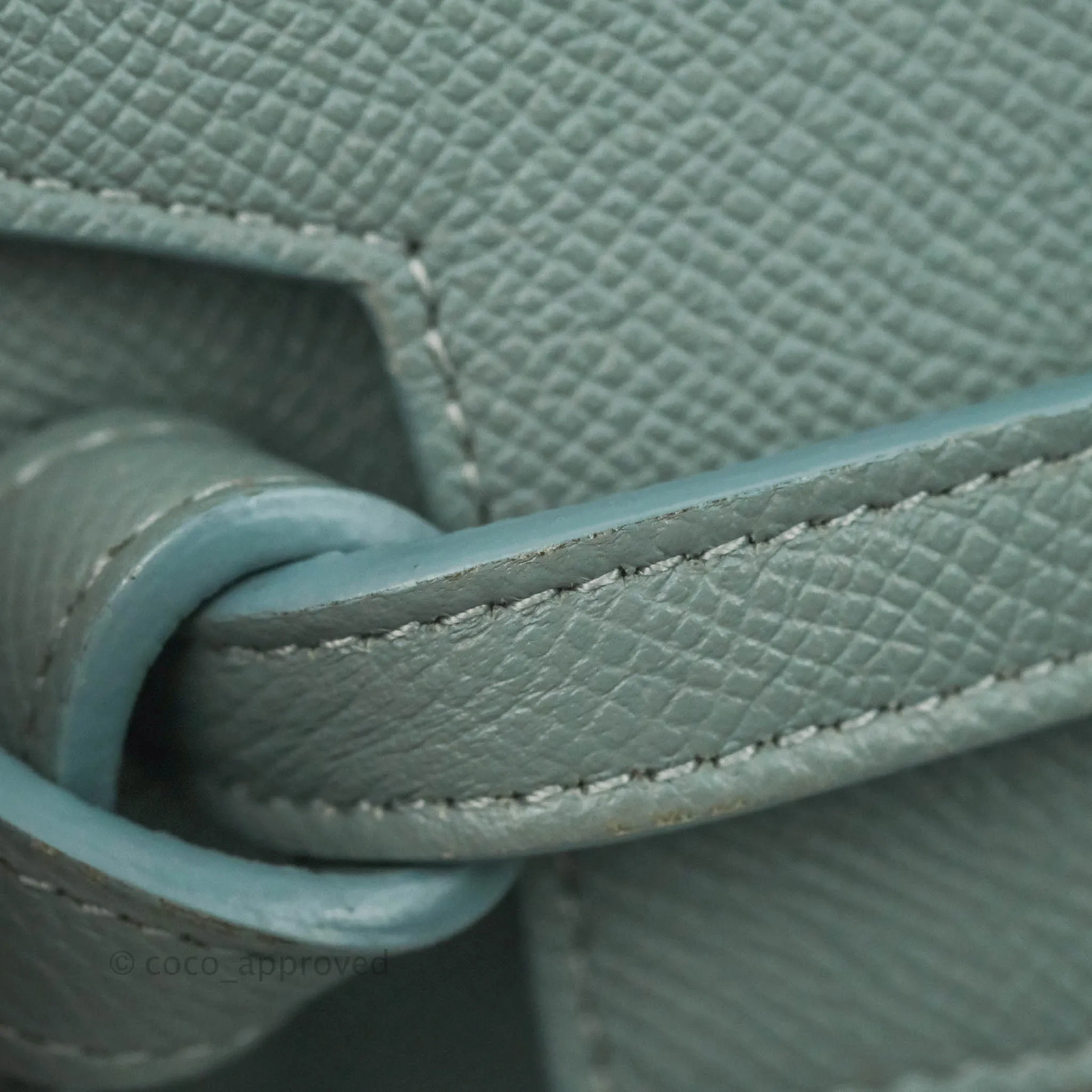 Celine Micro Belt Bag Light Blue Grained Calfskin Gold Hardware