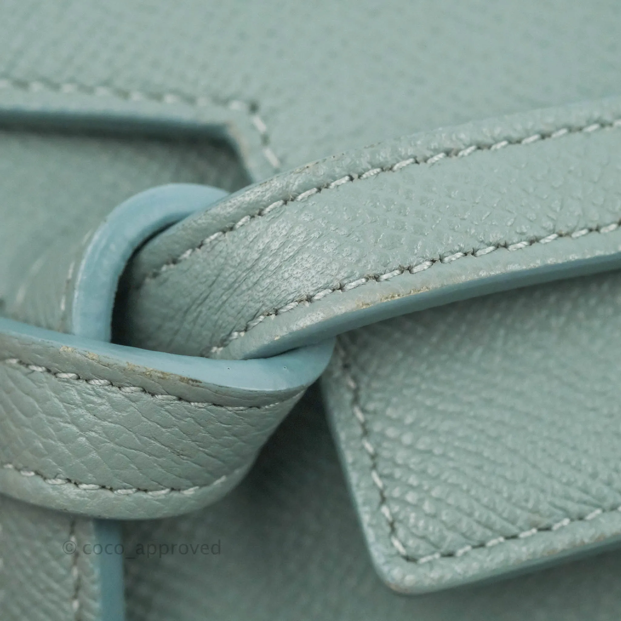 Celine Micro Belt Bag Light Blue Grained Calfskin Gold Hardware