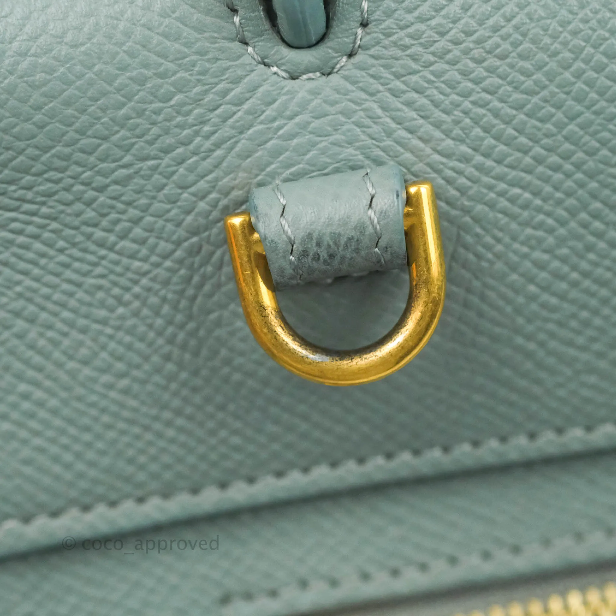 Celine Micro Belt Bag Light Blue Grained Calfskin Gold Hardware