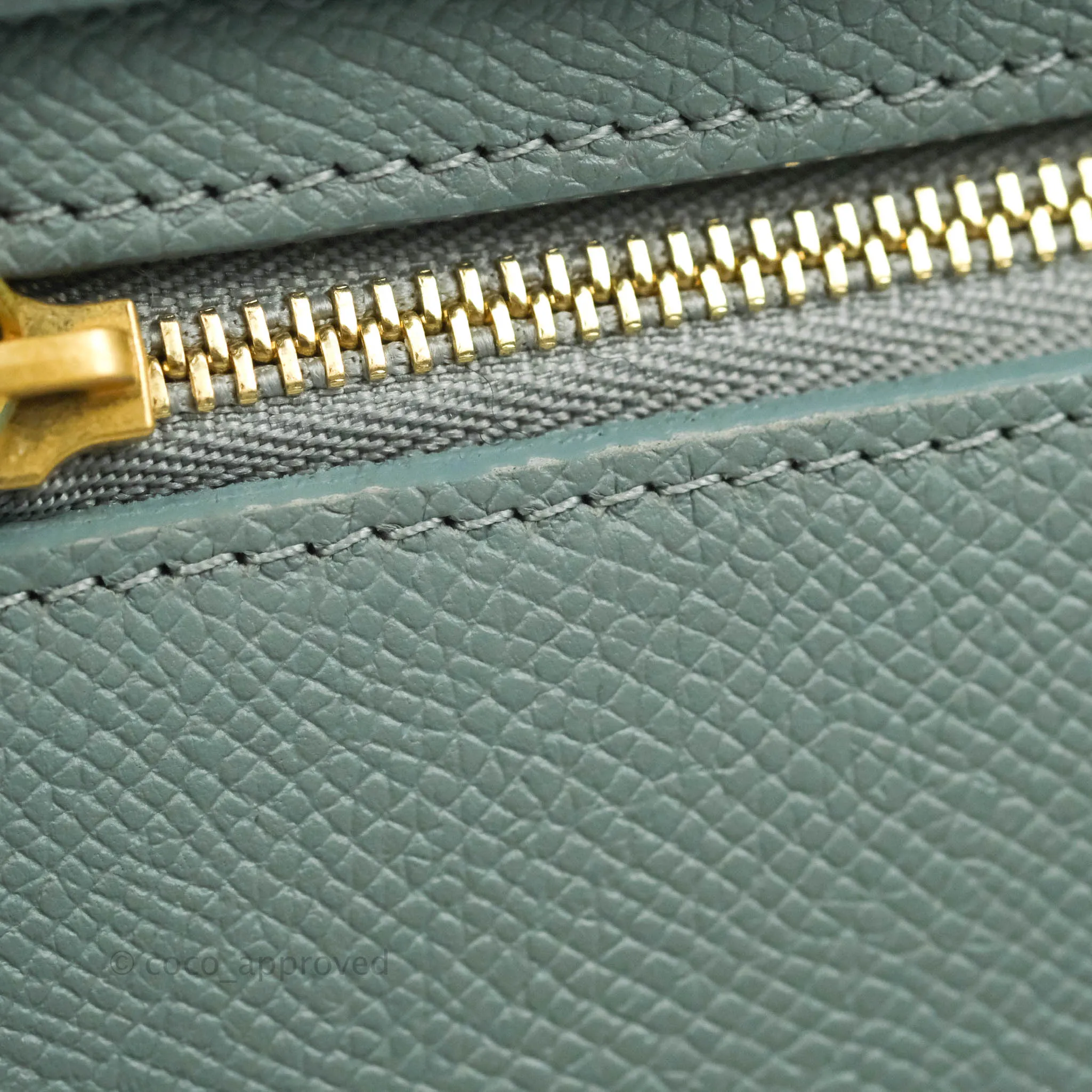 Celine Micro Belt Bag Light Blue Grained Calfskin Gold Hardware