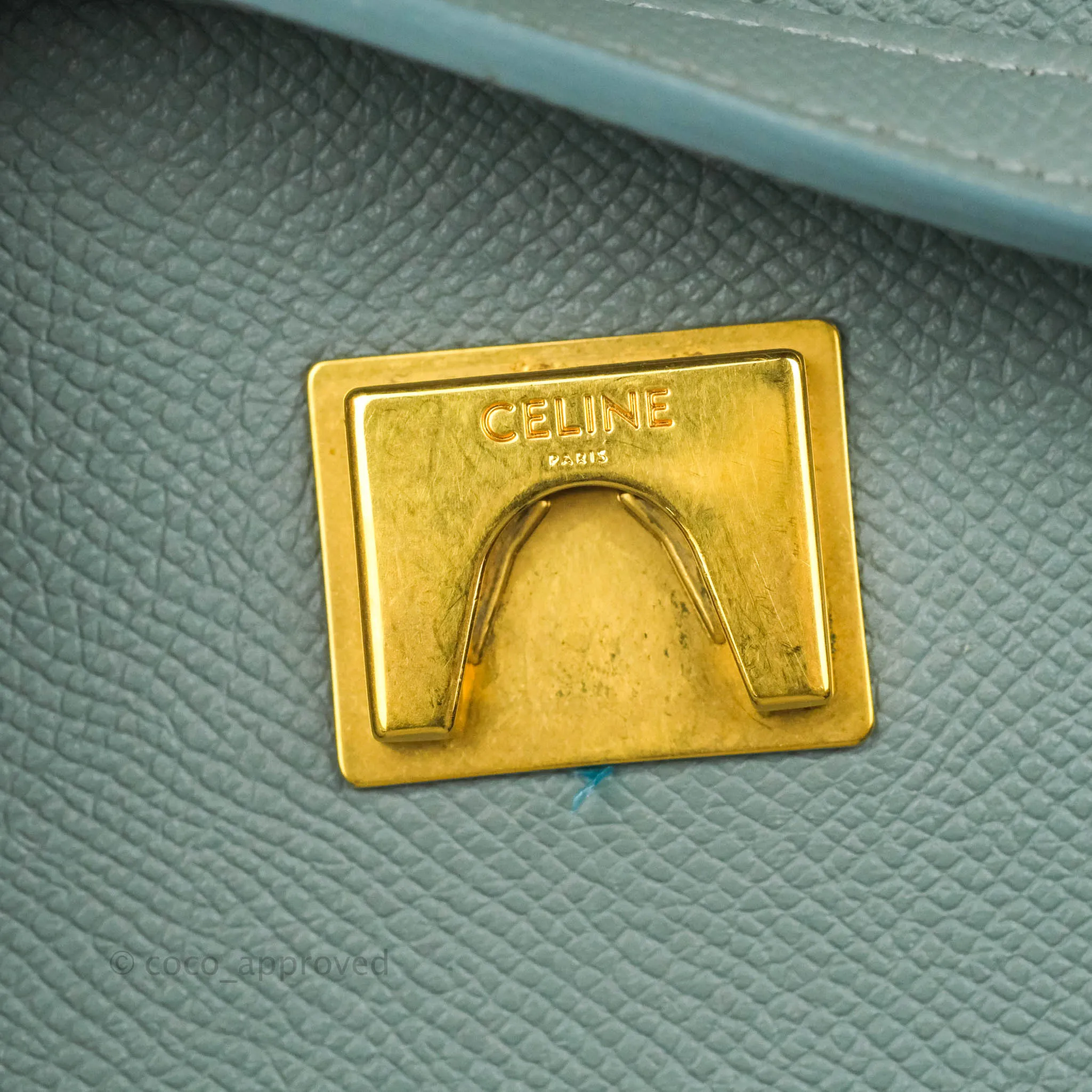 Celine Micro Belt Bag Light Blue Grained Calfskin Gold Hardware