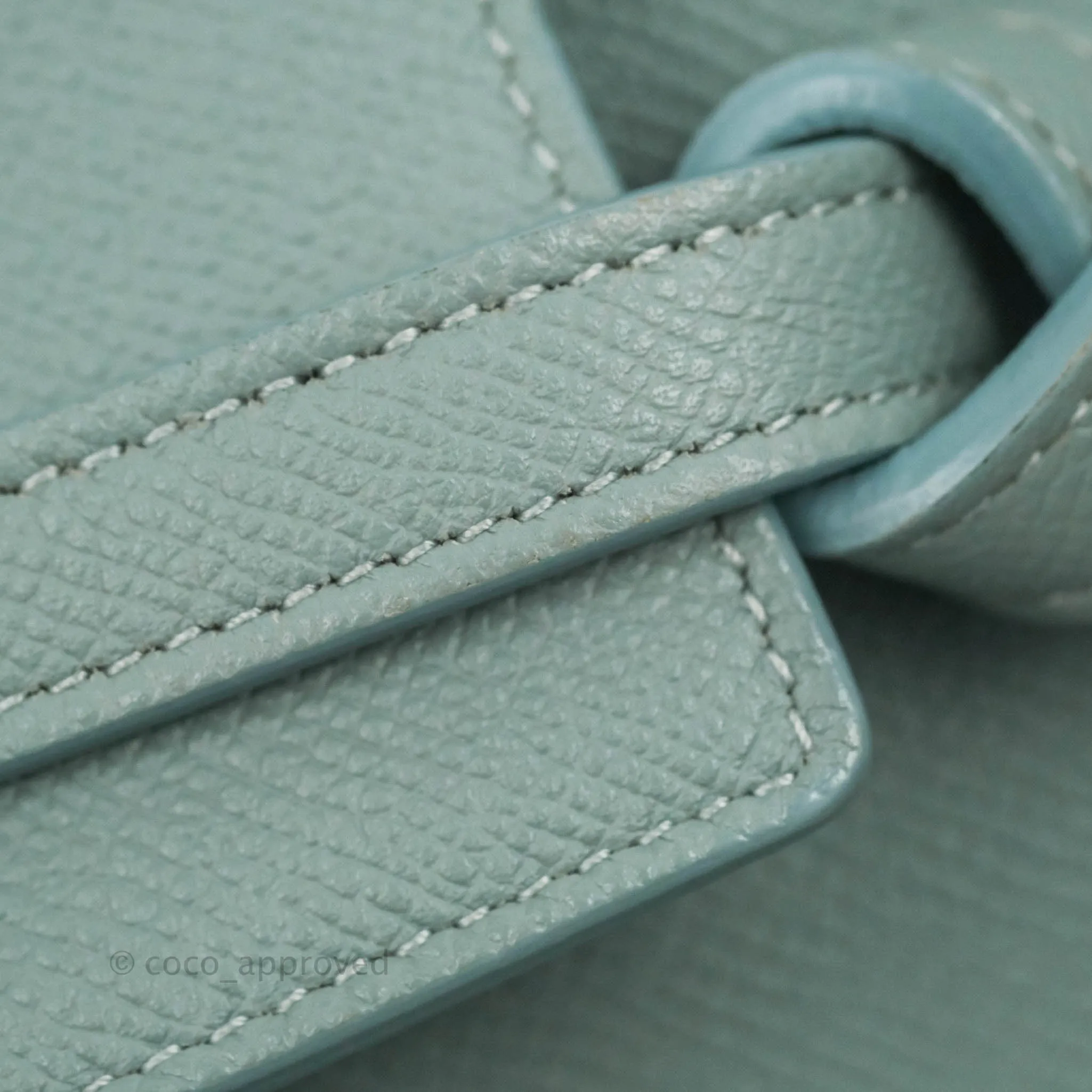 Celine Micro Belt Bag Light Blue Grained Calfskin Gold Hardware