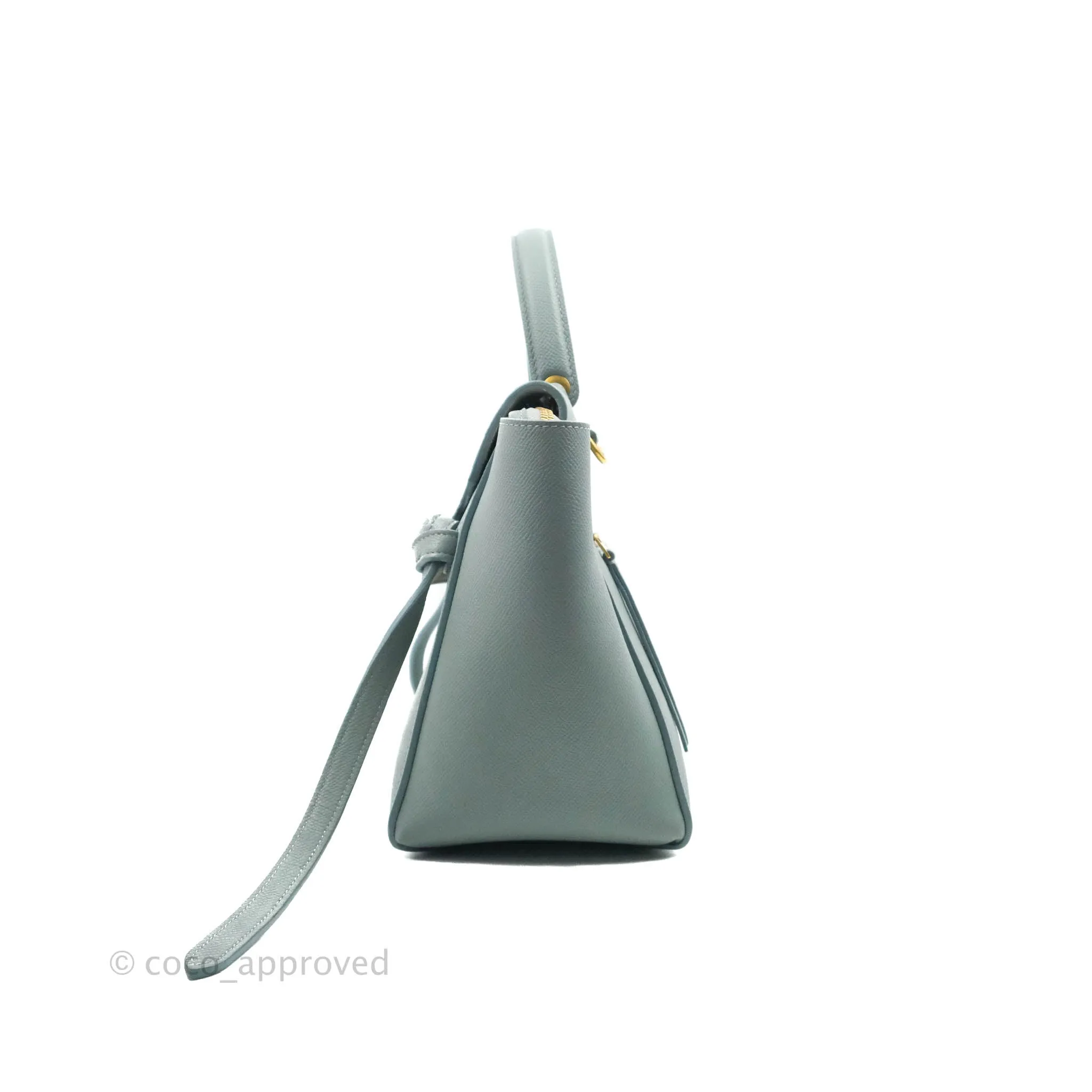 Celine Micro Belt Bag Light Blue Grained Calfskin Gold Hardware
