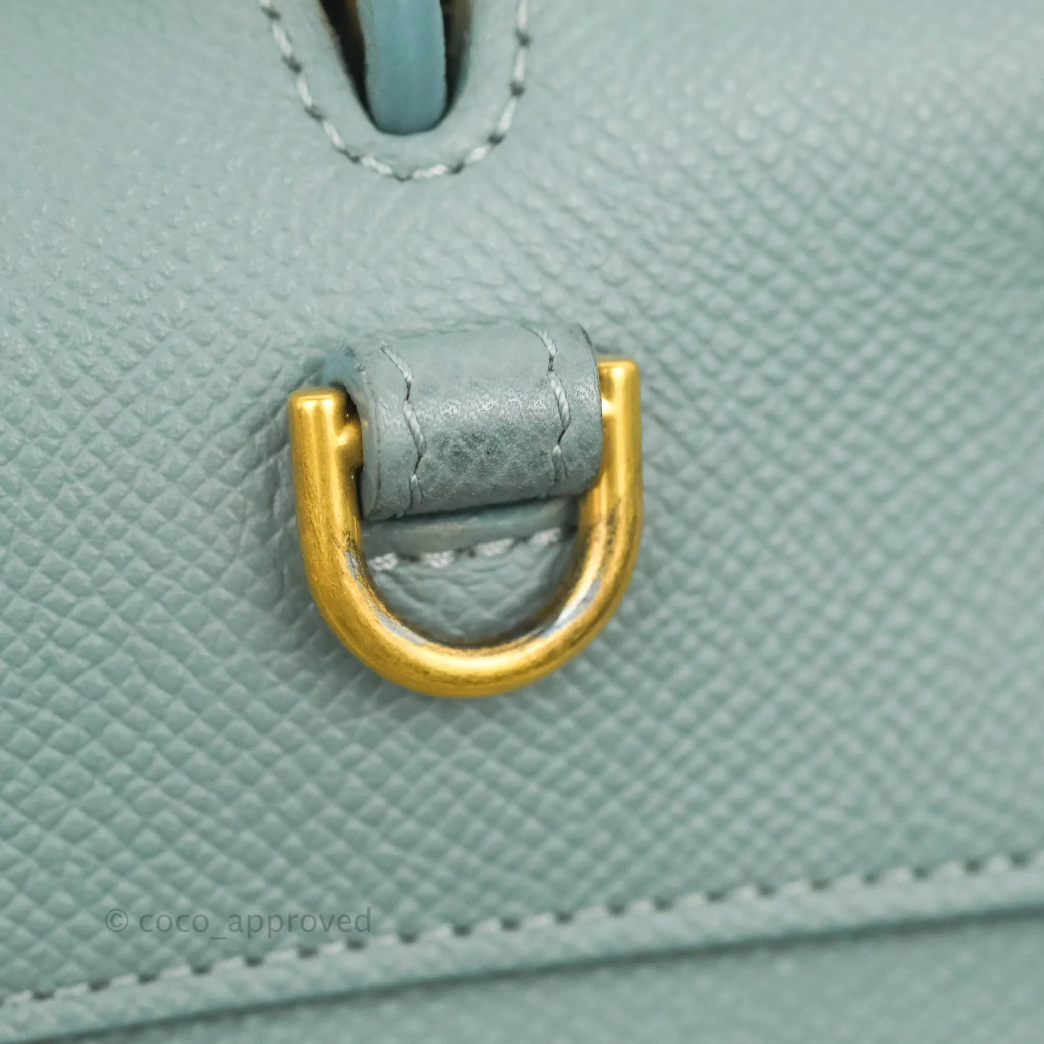 Celine Micro Belt Bag Light Blue Grained Calfskin Gold Hardware