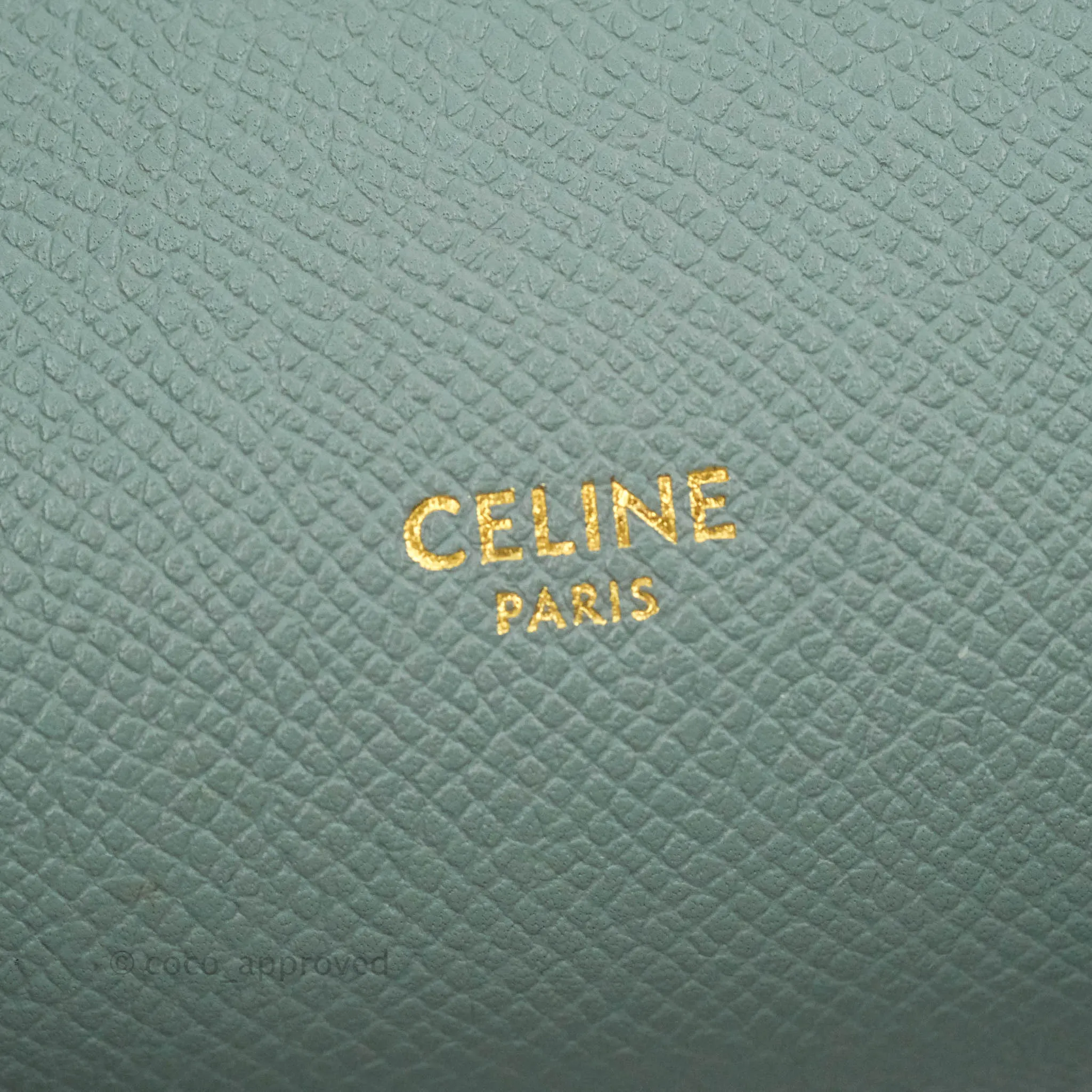 Celine Micro Belt Bag Light Blue Grained Calfskin Gold Hardware
