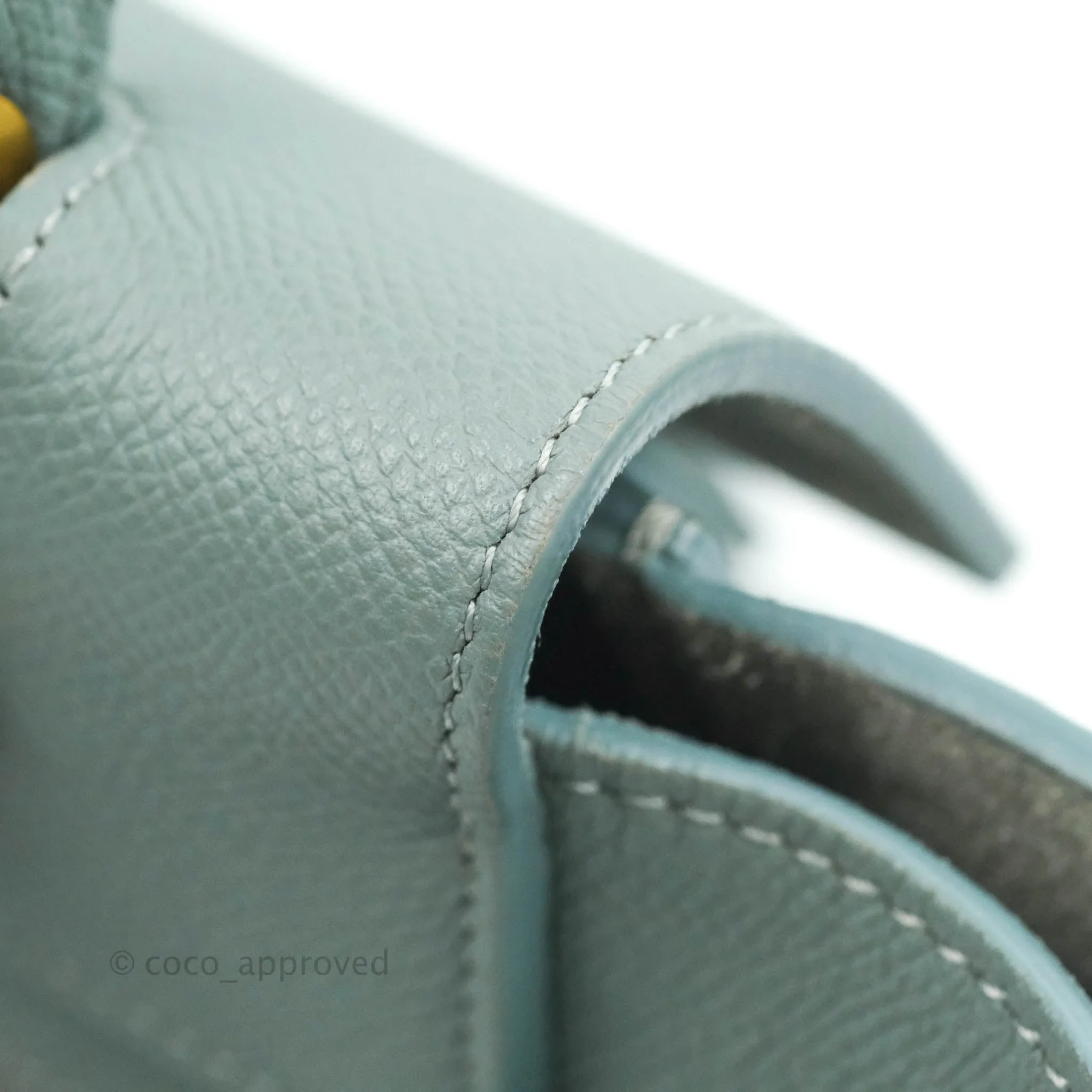 Celine Micro Belt Bag Light Blue Grained Calfskin Gold Hardware