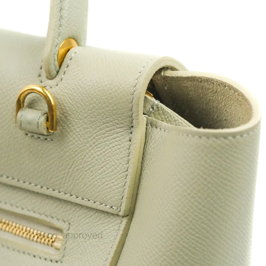 Celine Micro Belt Bag Light Khaki Grained Calfskin Silver Hardware