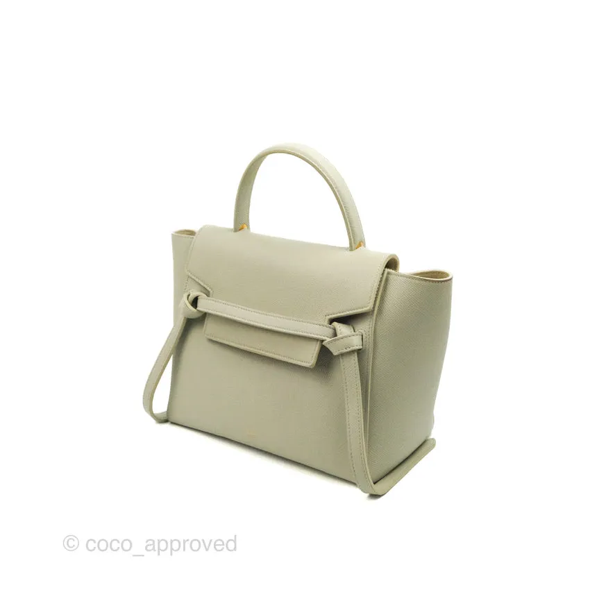 Celine Micro Belt Bag Light Khaki Grained Calfskin Silver Hardware