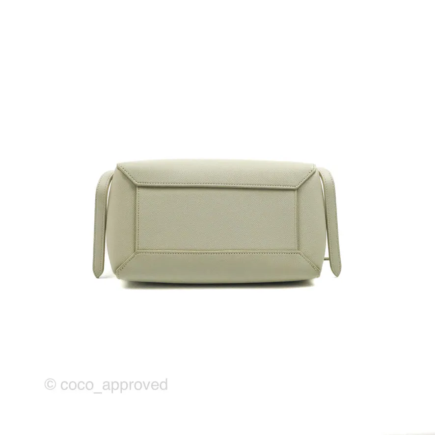 Celine Micro Belt Bag Light Khaki Grained Calfskin Silver Hardware