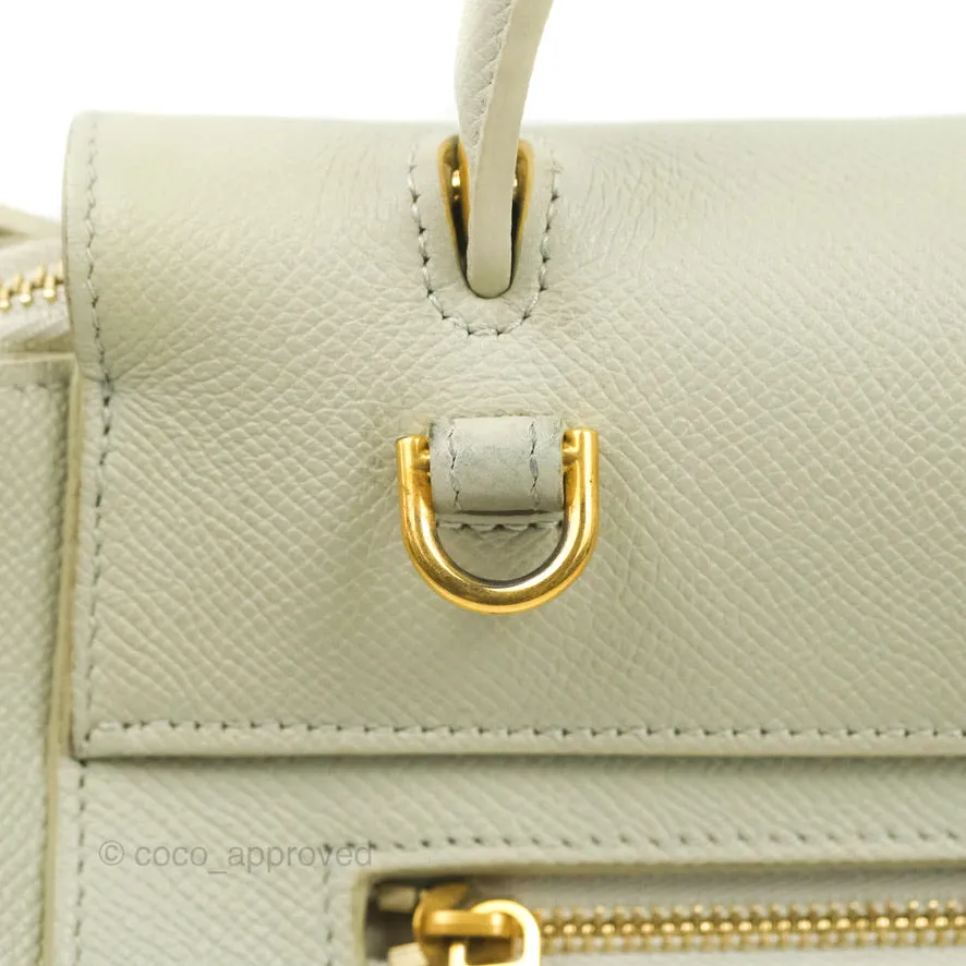 Celine Micro Belt Bag Light Khaki Grained Calfskin Silver Hardware