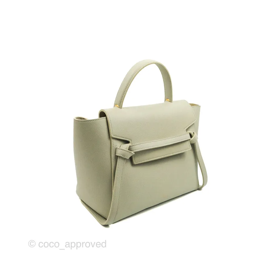 Celine Micro Belt Bag Light Khaki Grained Calfskin Silver Hardware