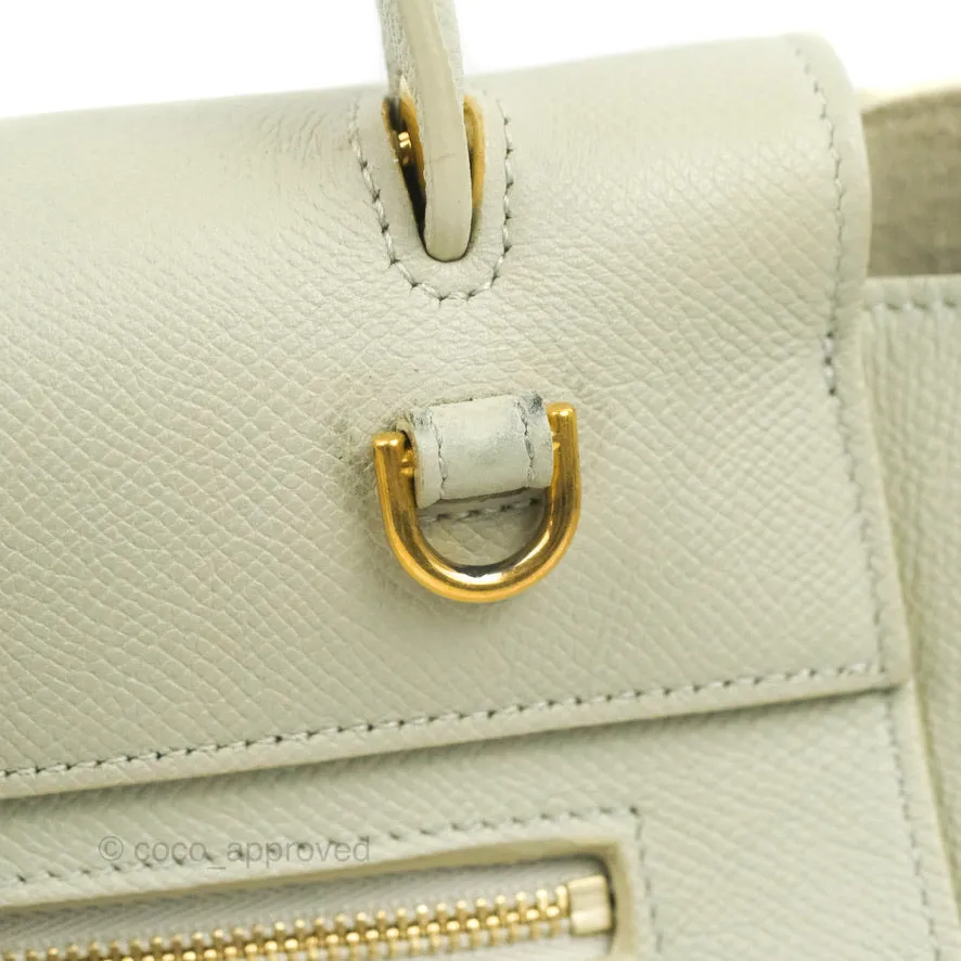 Celine Micro Belt Bag Light Khaki Grained Calfskin Silver Hardware
