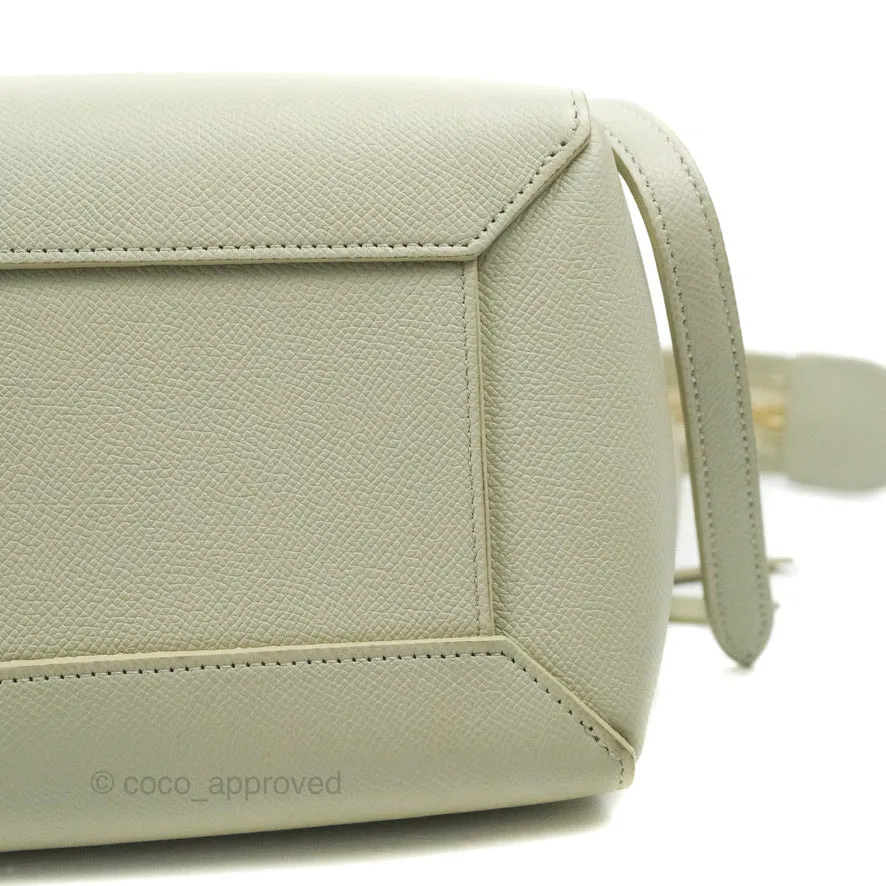 Celine Micro Belt Bag Light Khaki Grained Calfskin Silver Hardware
