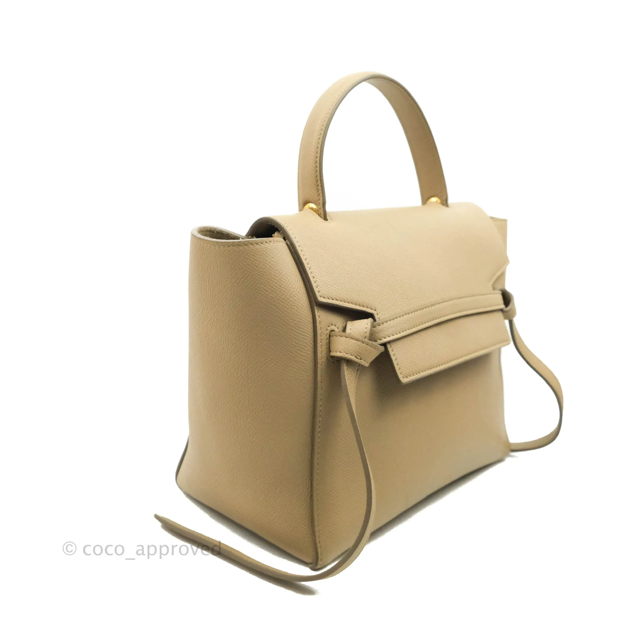 Celine Micro Belt Bag Light Taupe Grained Calfskin Gold Hardware
