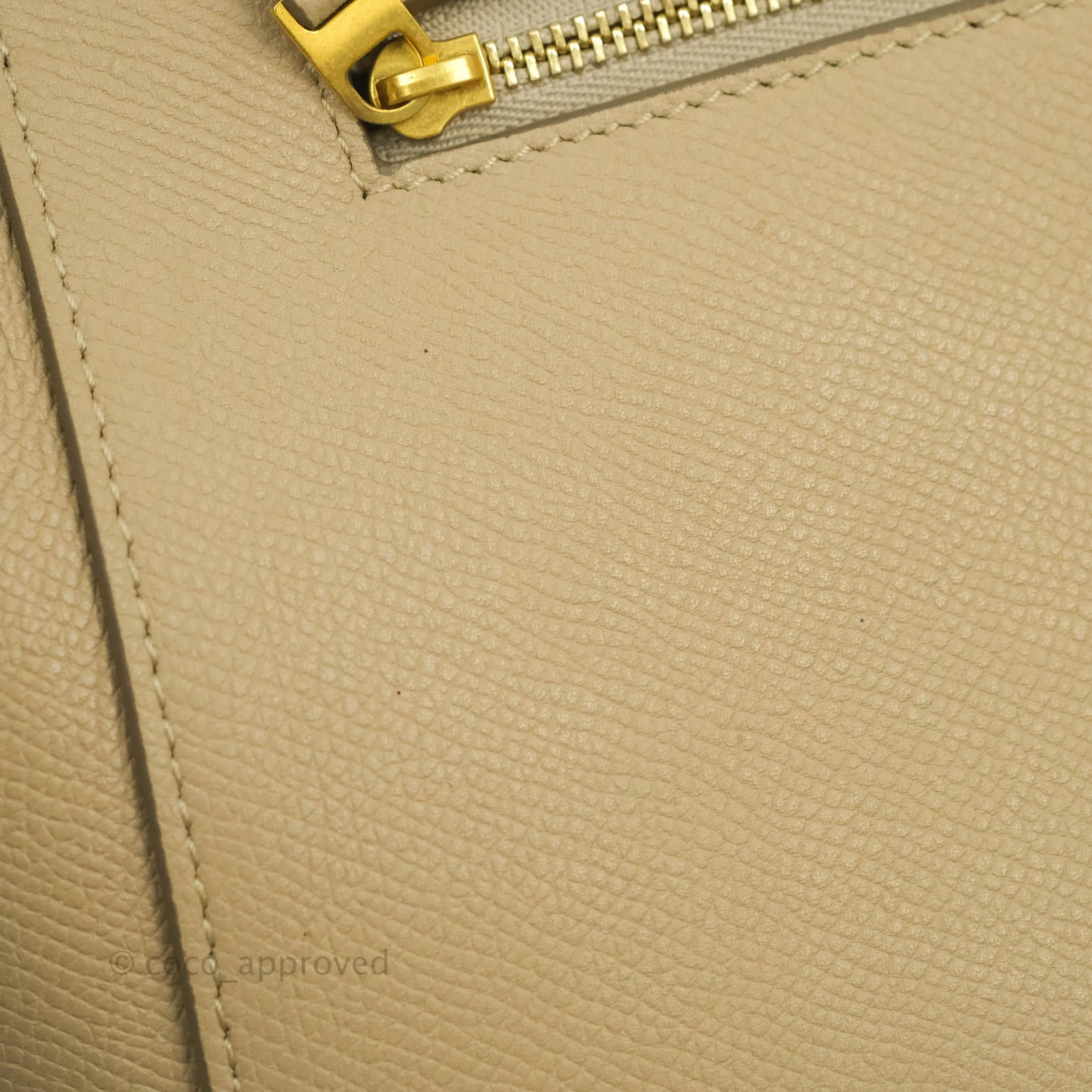 Celine Micro Belt Bag Light Taupe Grained Calfskin Gold Hardware
