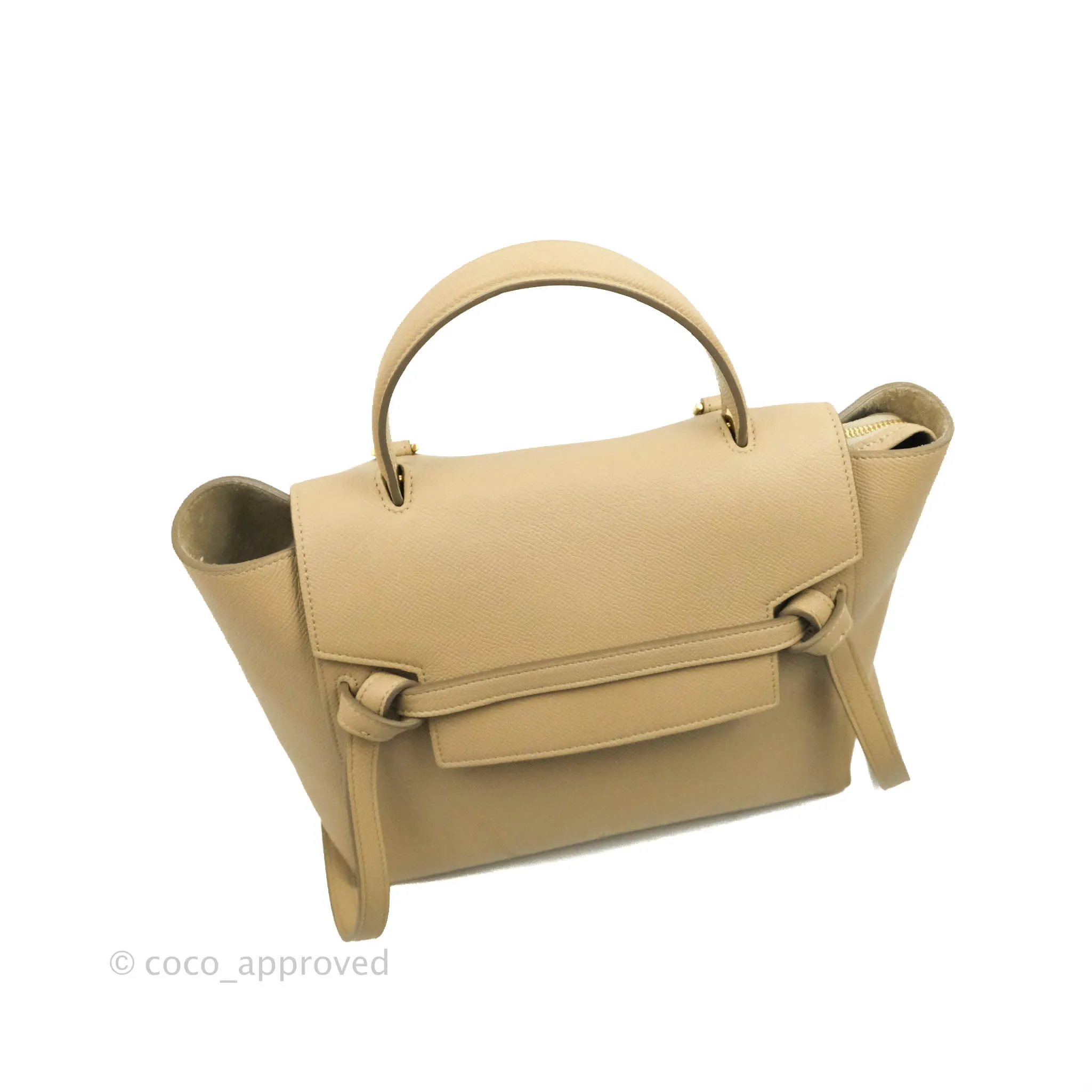 Celine Micro Belt Bag Light Taupe Grained Calfskin Gold Hardware