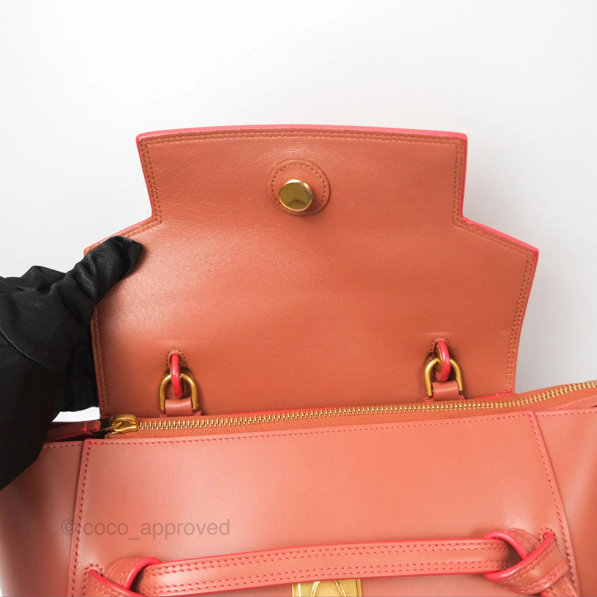 Celine Micro Belt Bag Terracotta Smooth Leather Gold Hardware