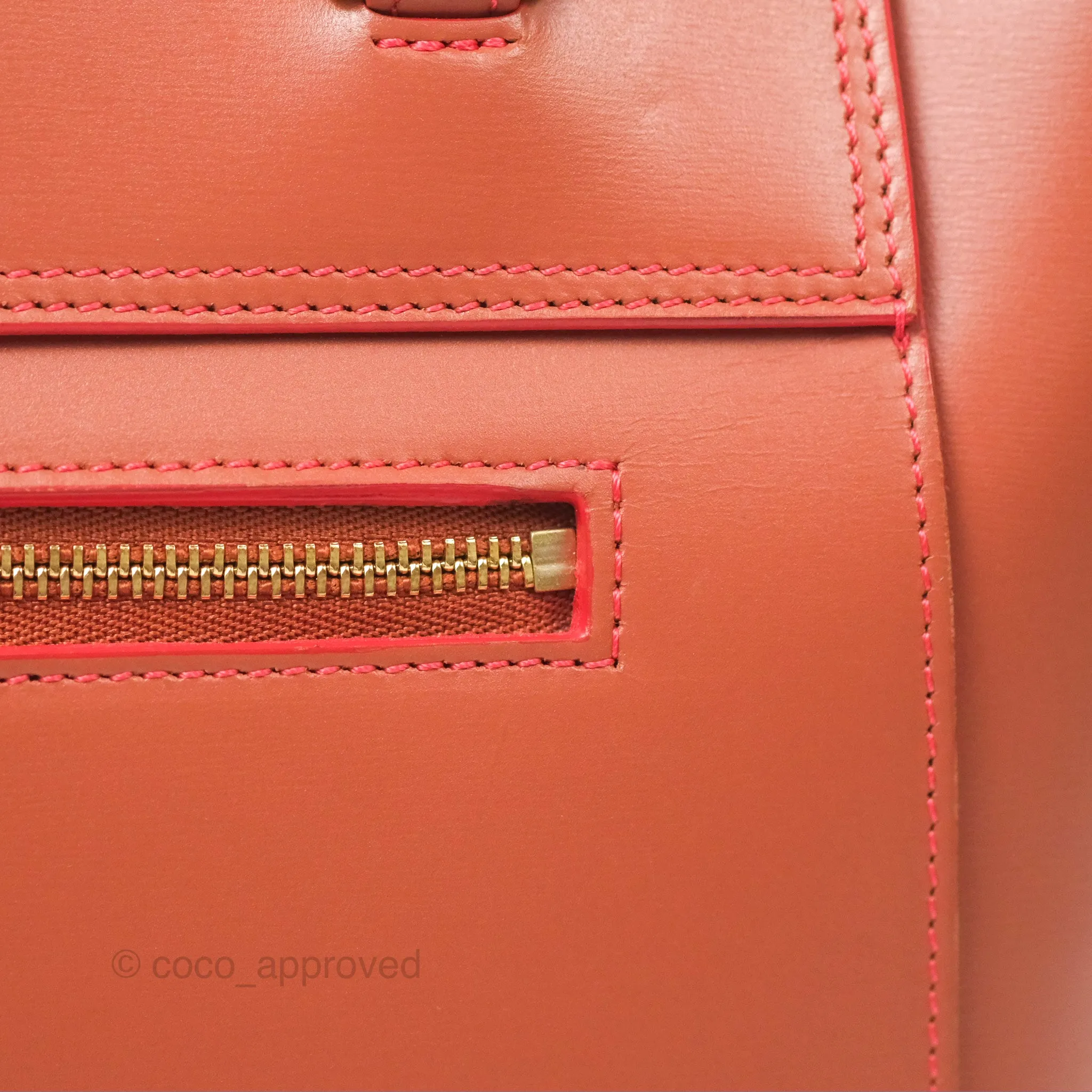 Celine Micro Belt Bag Terracotta Smooth Leather Gold Hardware