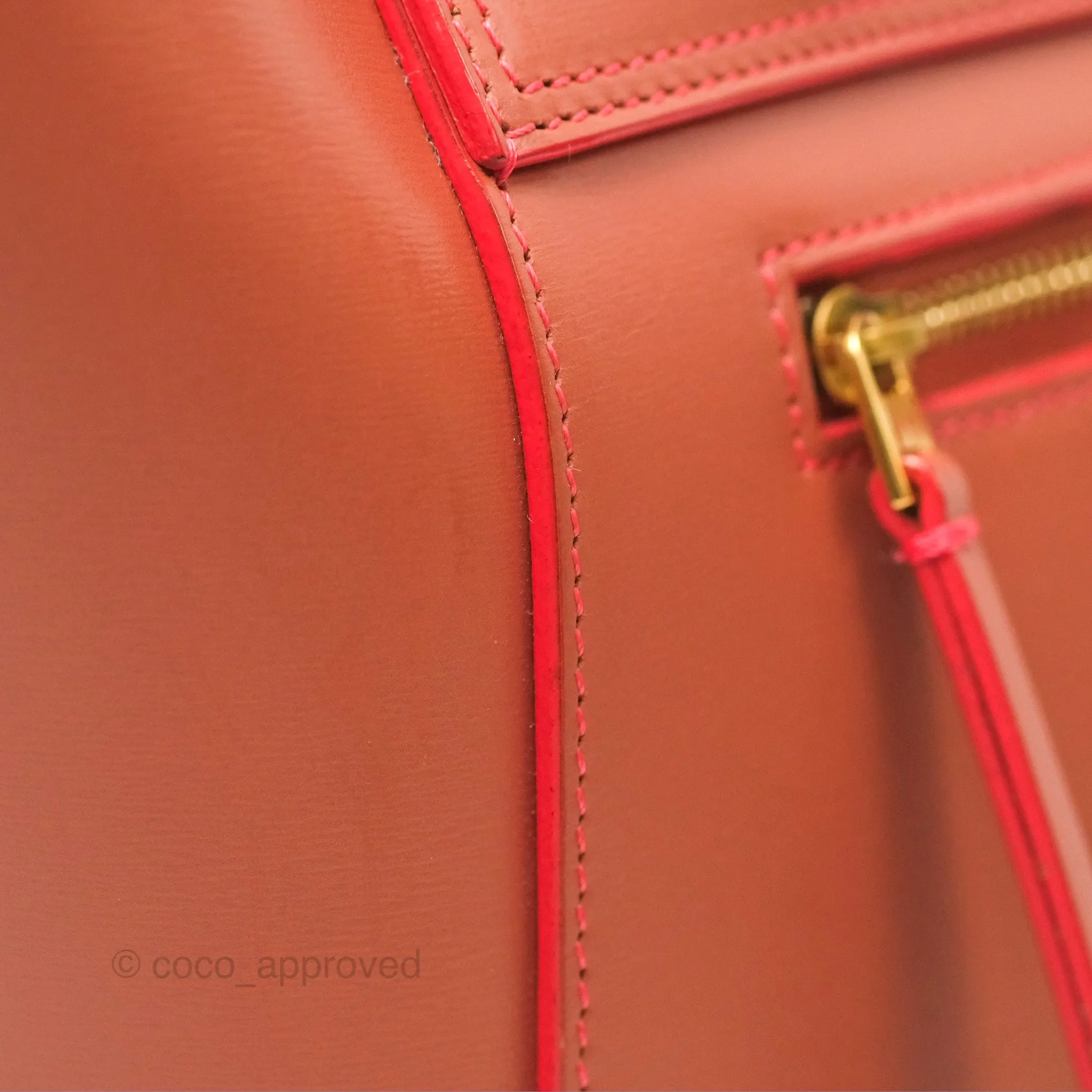 Celine Micro Belt Bag Terracotta Smooth Leather Gold Hardware